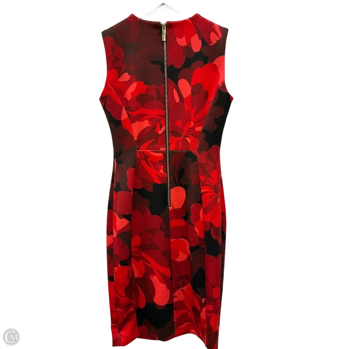 Dress Casual Midi By Calvin Klein In Red, Size: Xs