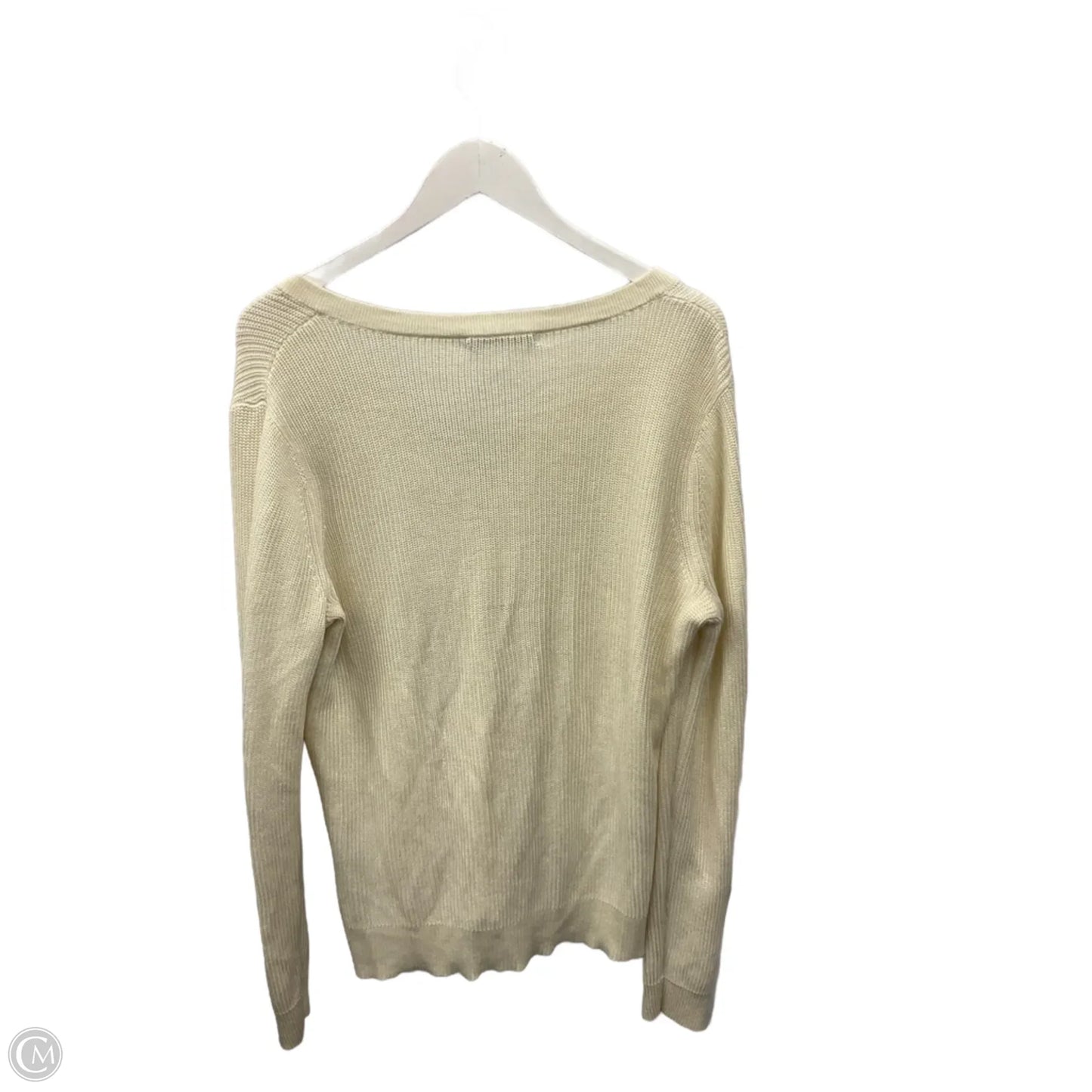 Top Long Sleeve By Lauren By Ralph Lauren In Cream, Size: Xl