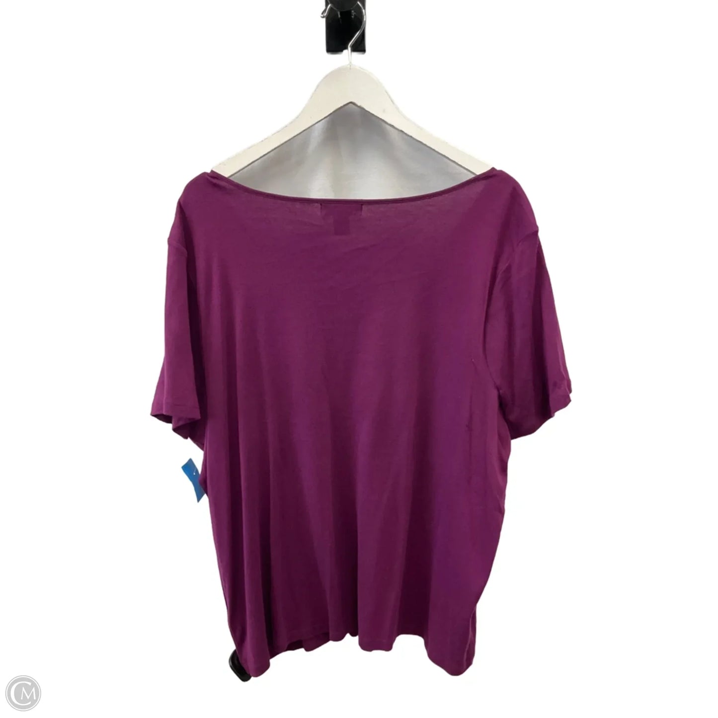 Top Short Sleeve By Chaps In Purple, Size: 3x