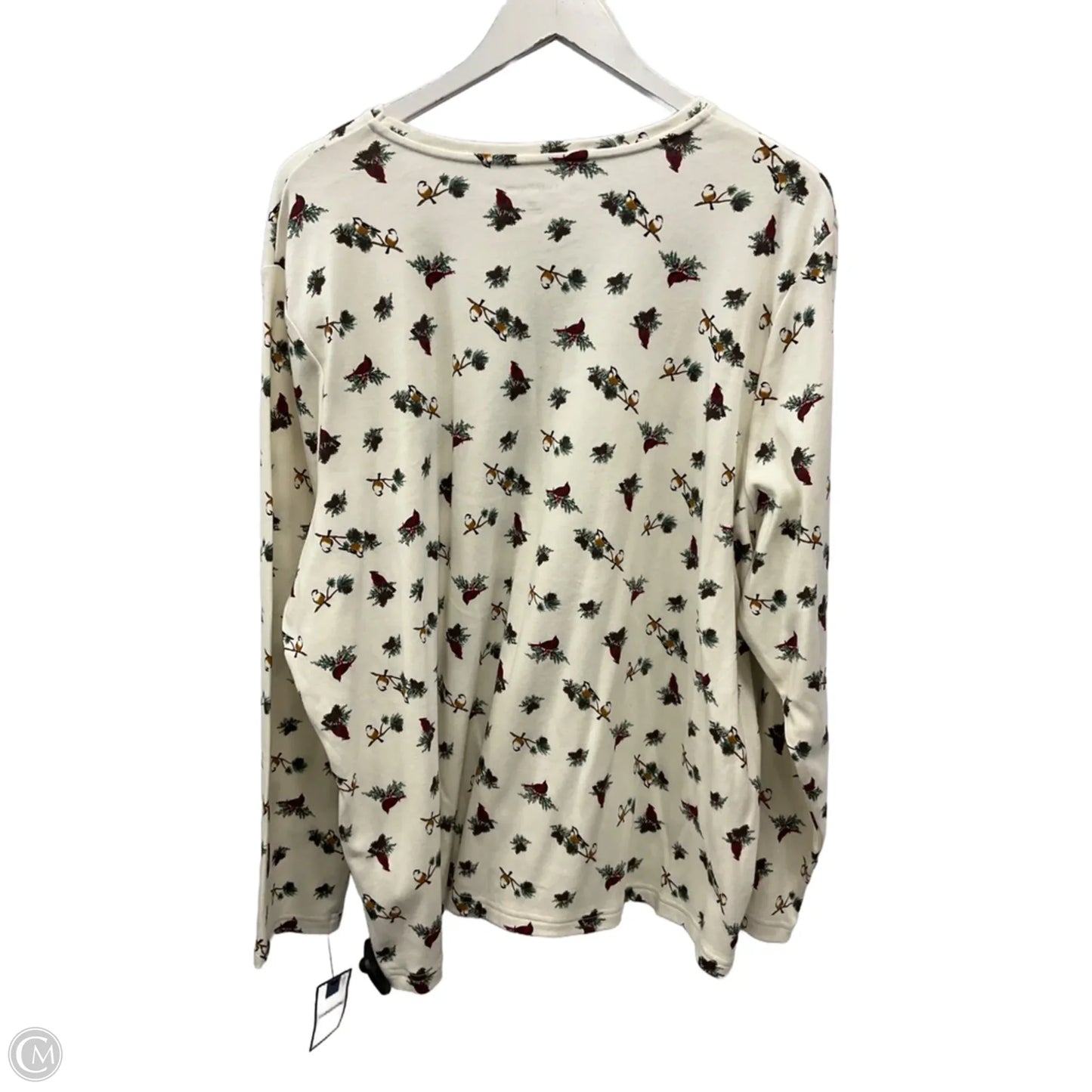 Top Long Sleeve By Croft And Barrow In Cream, Size: 3x