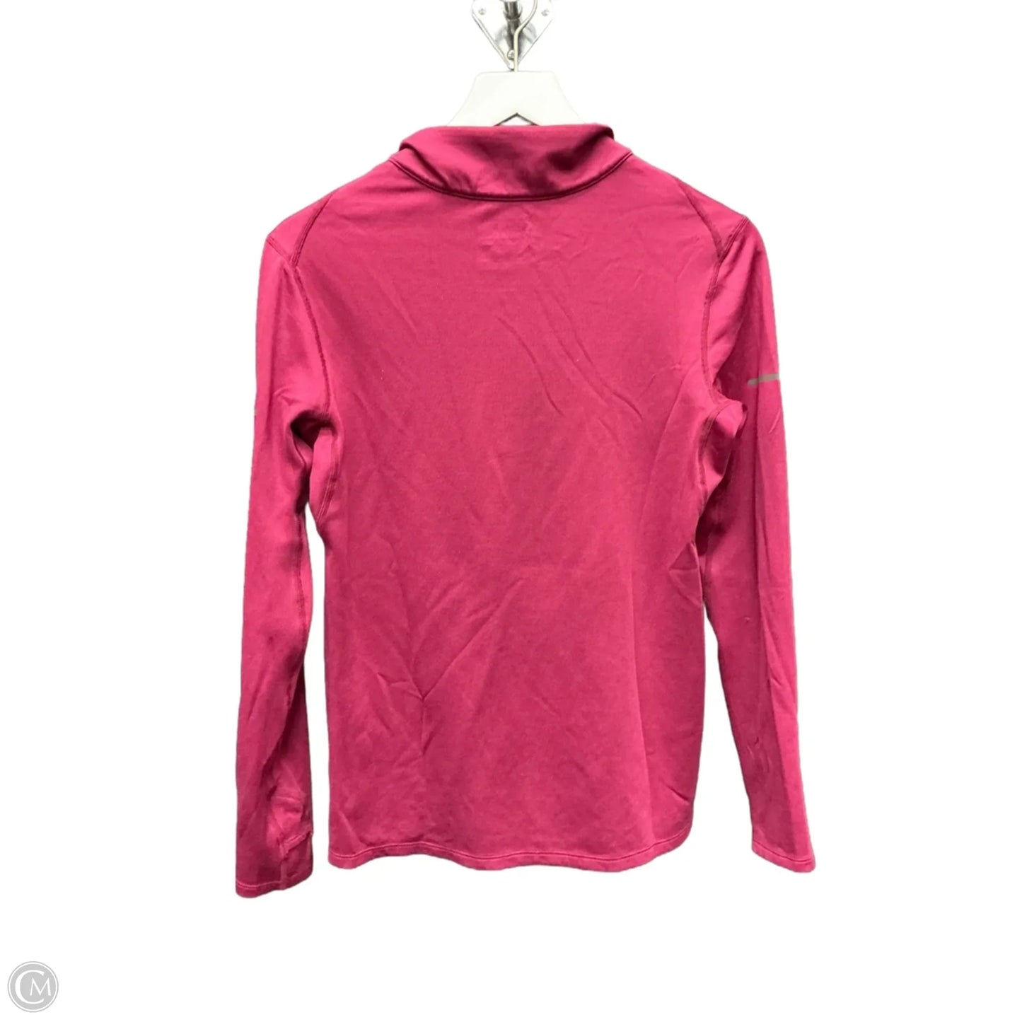 Athletic Top Long Sleeve Collar By Mizuno In Purple, Size: M