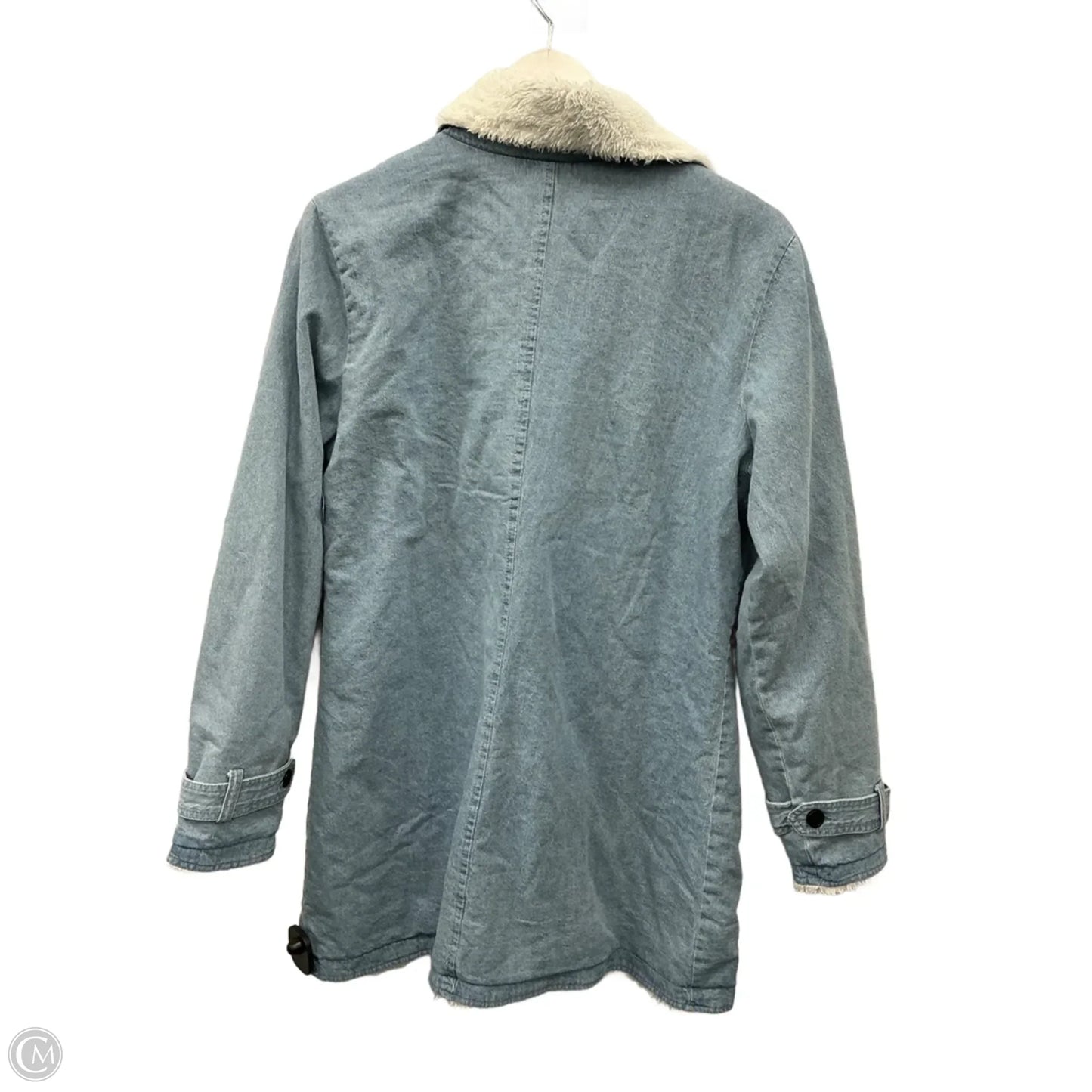 Jacket Shirt By Cme In Blue Denim, Size: L