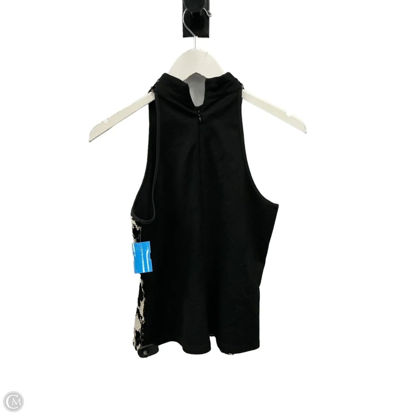 Top Sleeveless By Inc In Black & White, Size: M