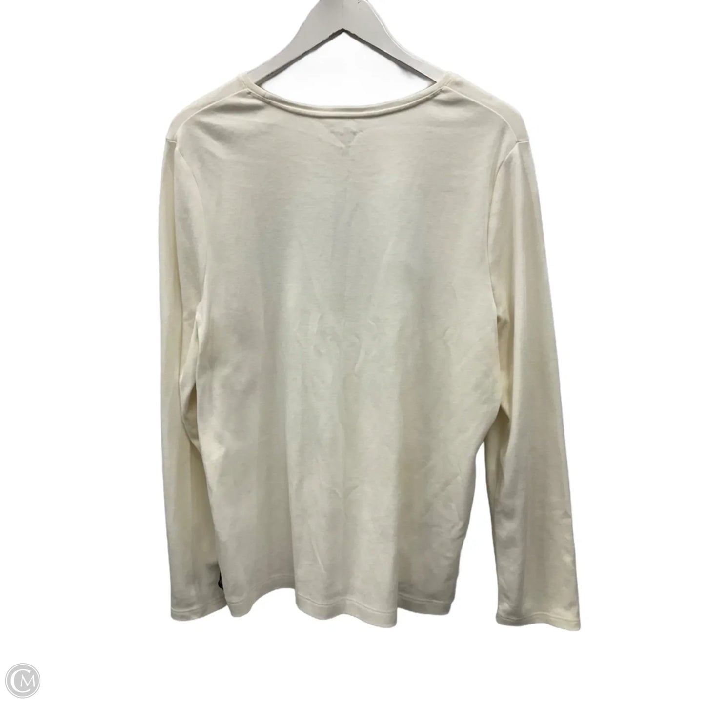 Top Long Sleeve By Croft And Barrow In Cream, Size: Xxl