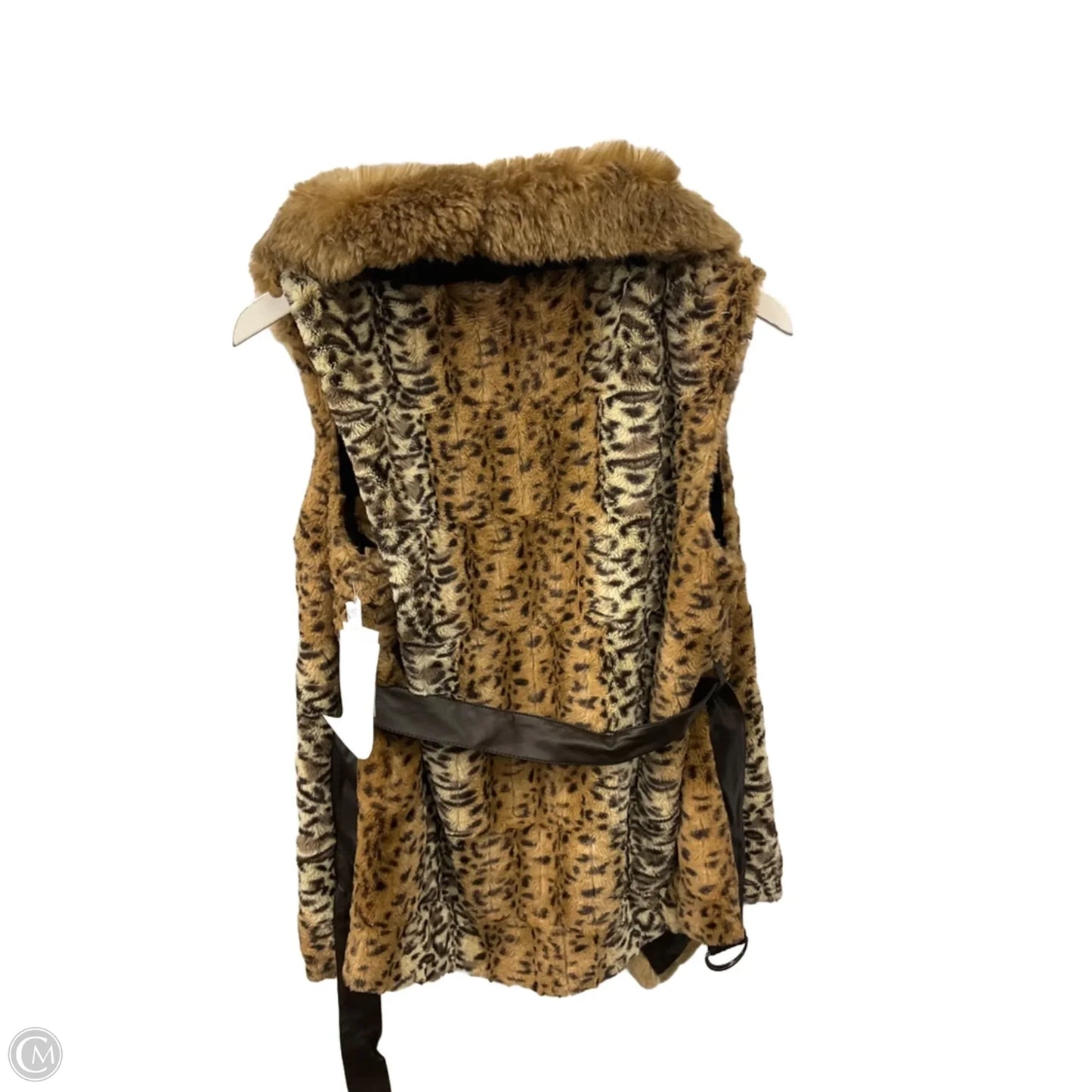 Vest Faux Fur & Sherpa By Cmc In Animal Print, Size: L