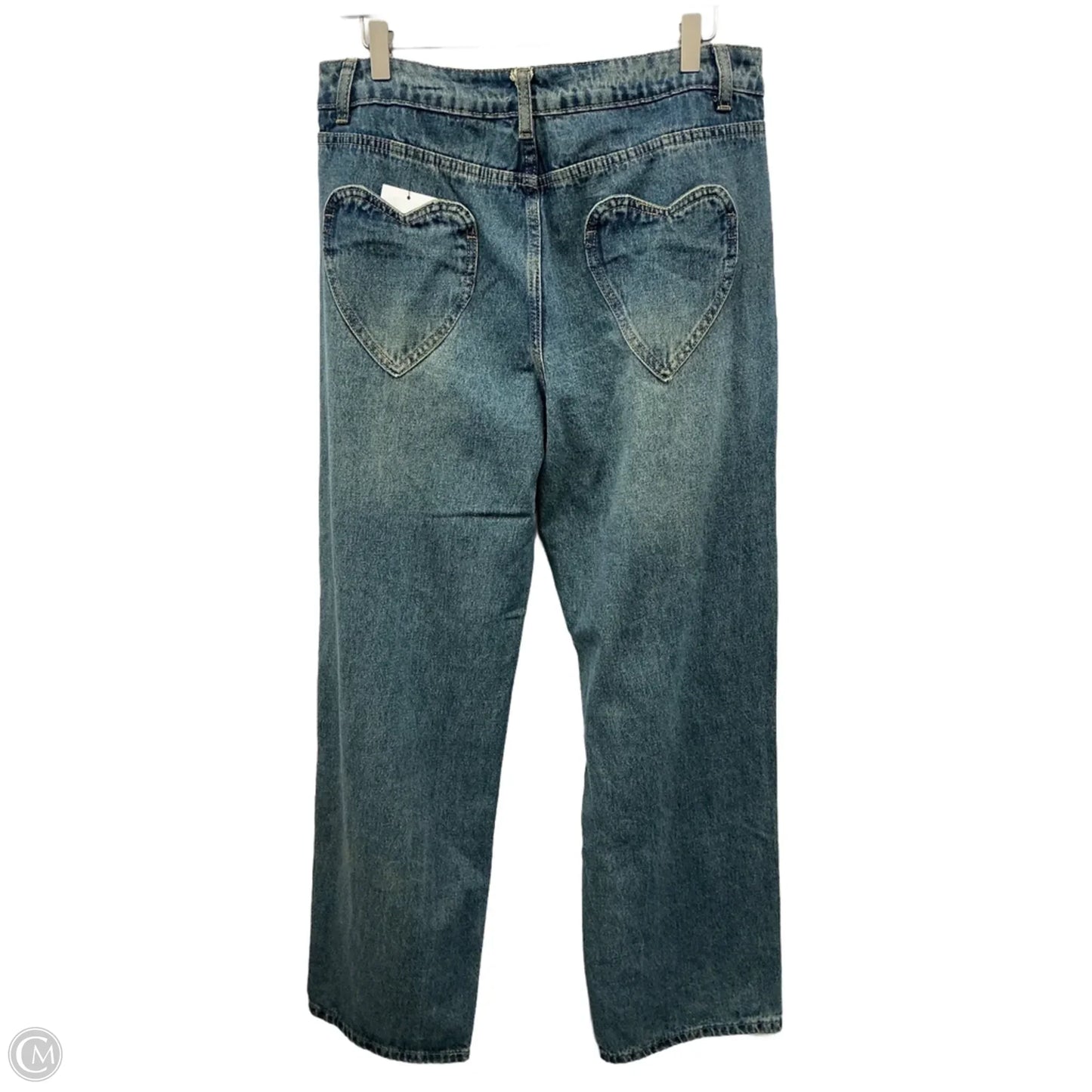 Jeans Wide Leg By Forever 21 In Blue Denim, Size: 10