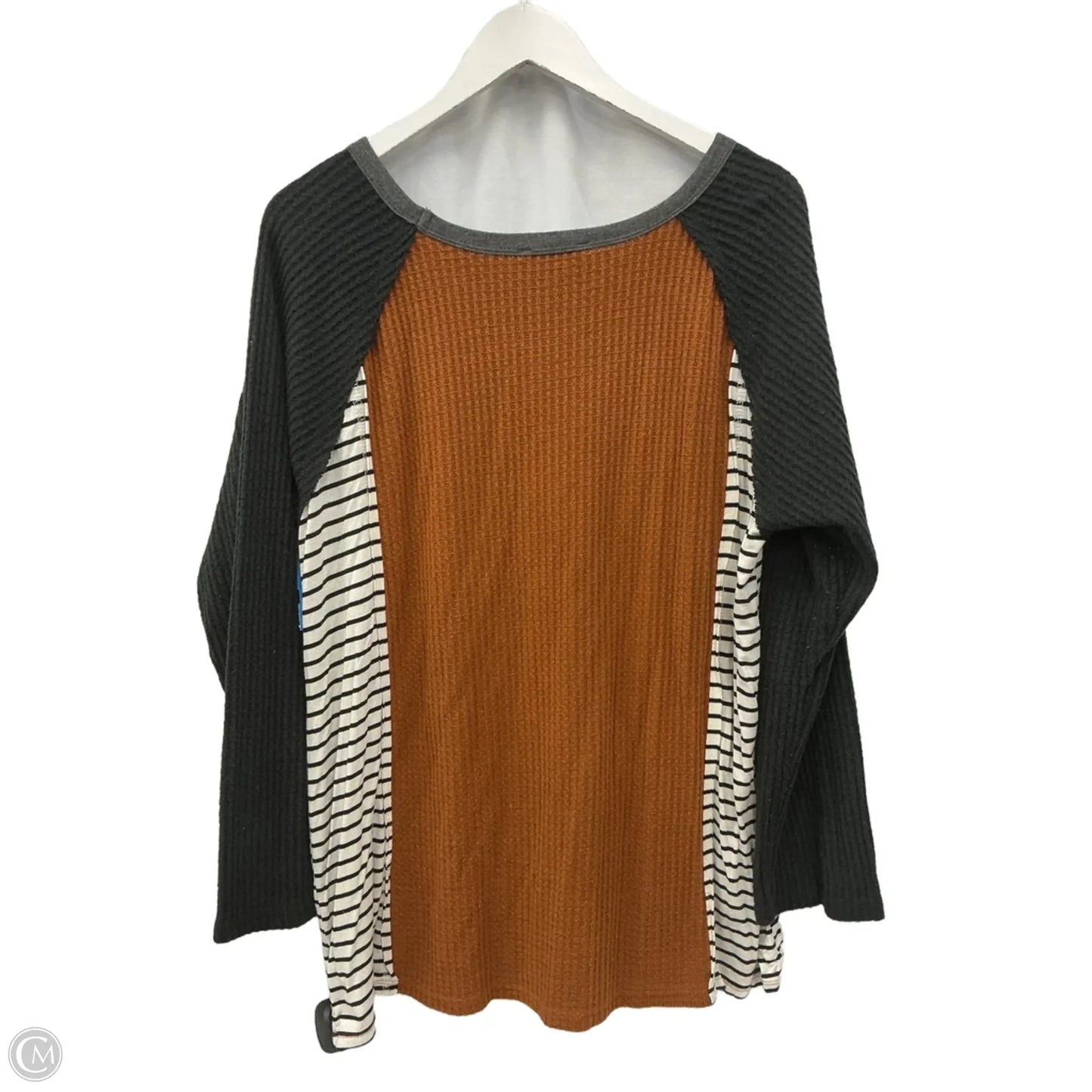 Top Long Sleeve By Heimish Usa In Black & Brown, Size: 3x