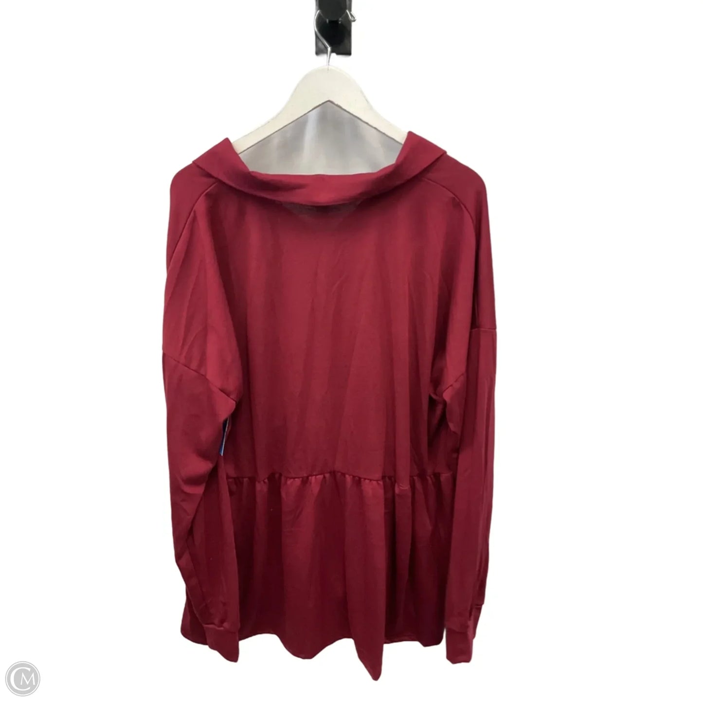 Top Long Sleeve By Heimish Usa In Maroon, Size: 3x