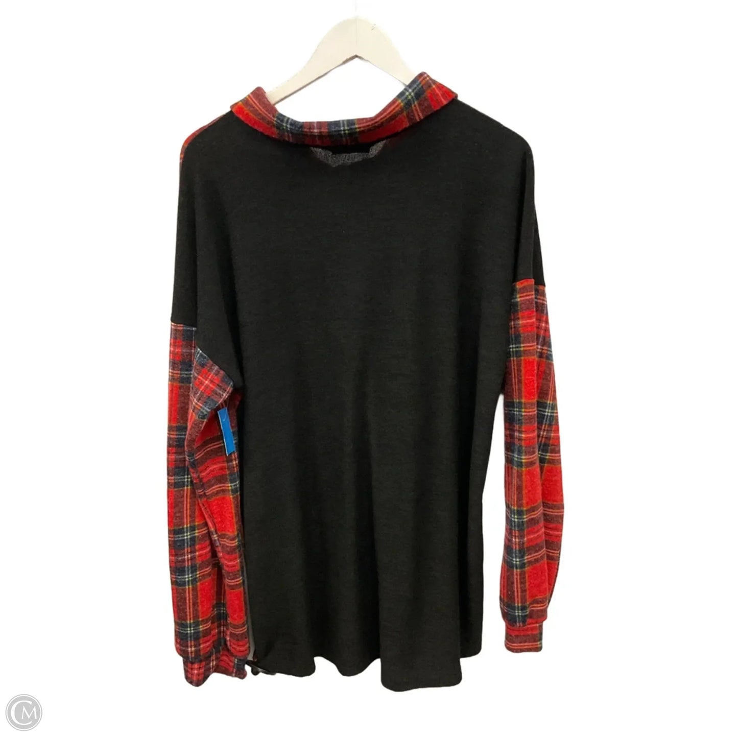 Top Long Sleeve By Heimish Usa In Black & Red, Size: 3x