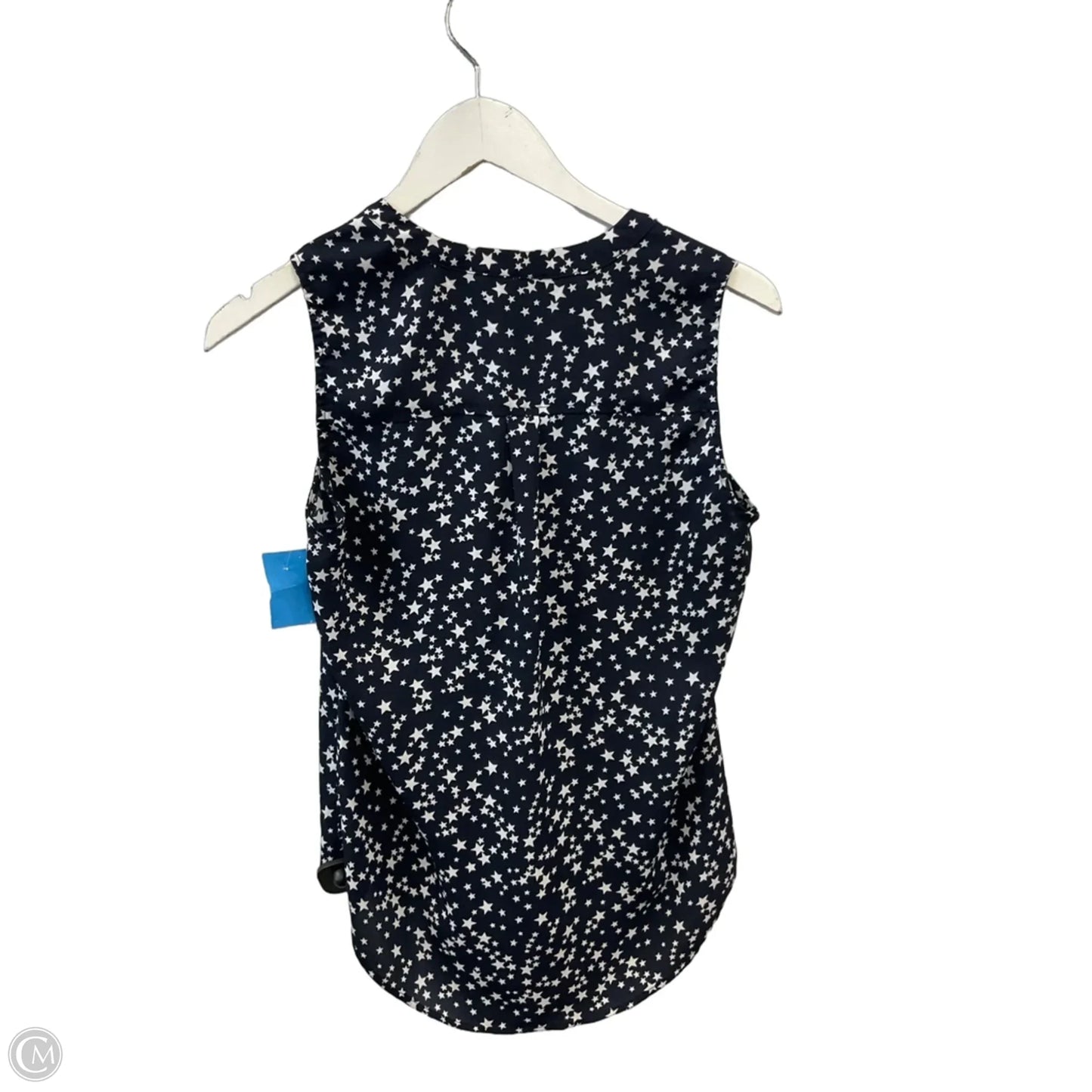 Top Sleeveless By New York And Co In Blue & White, Size: Xs