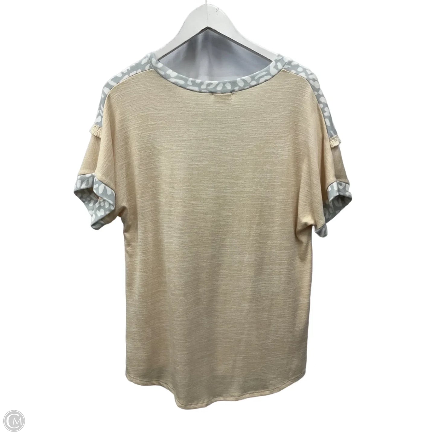 Top Short Sleeve By Lovely Melody In Cream, Size: M