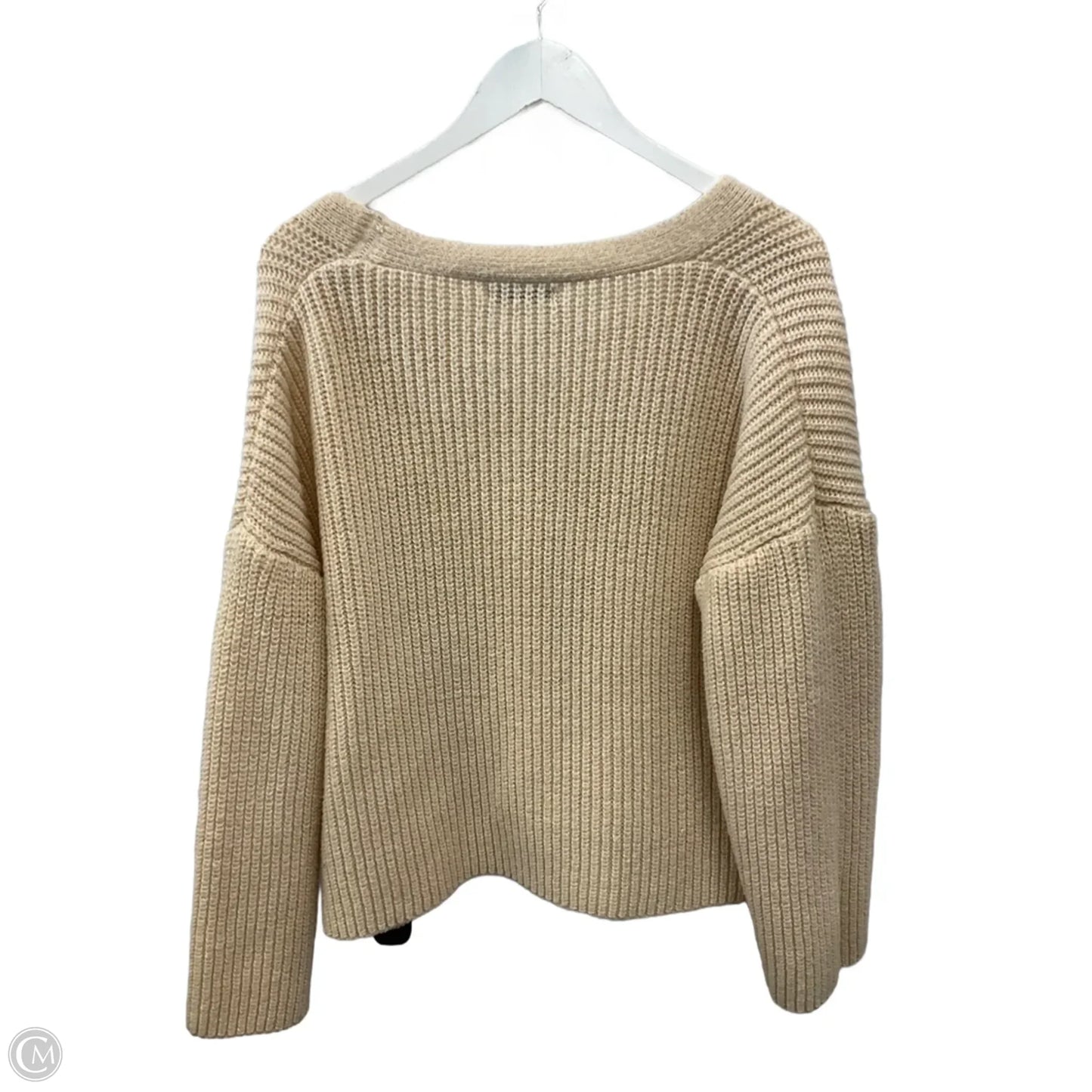 Sweater Cardigan By Shein In Cream, Size: L