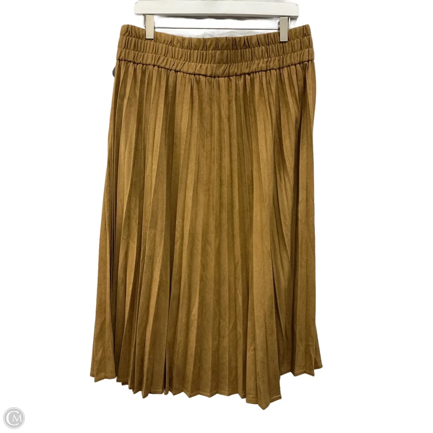 Skirt Midi By Clothes Mentor In Tan, Size: L