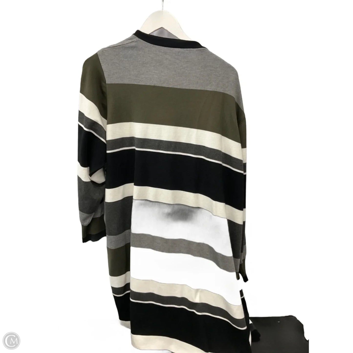 Sweater Cardigan By Clothes Mentor In Green & Grey, Size: 2x