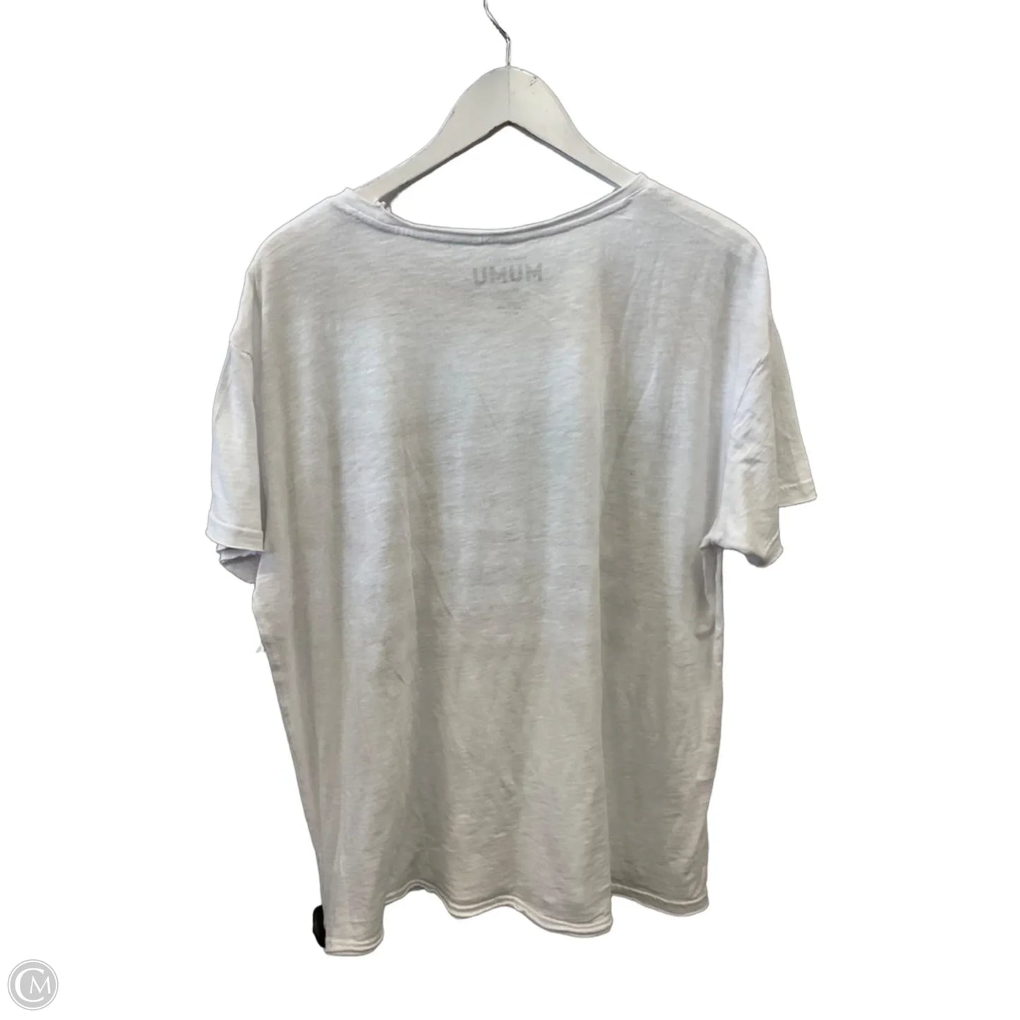 Top Short Sleeve By Cme In White, Size: M