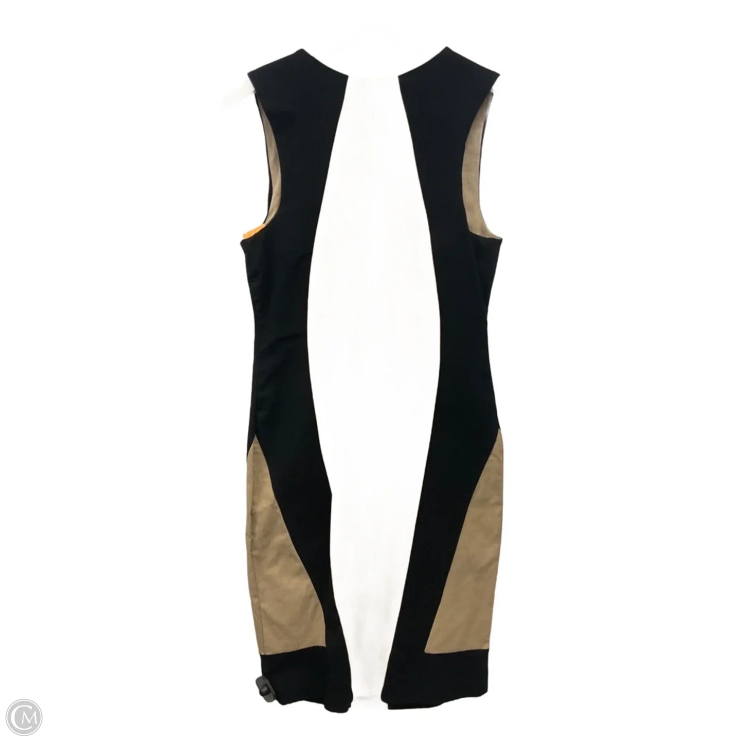 Dress Casual Midi By Kardashian Kollections In Black & Tan, Size: M