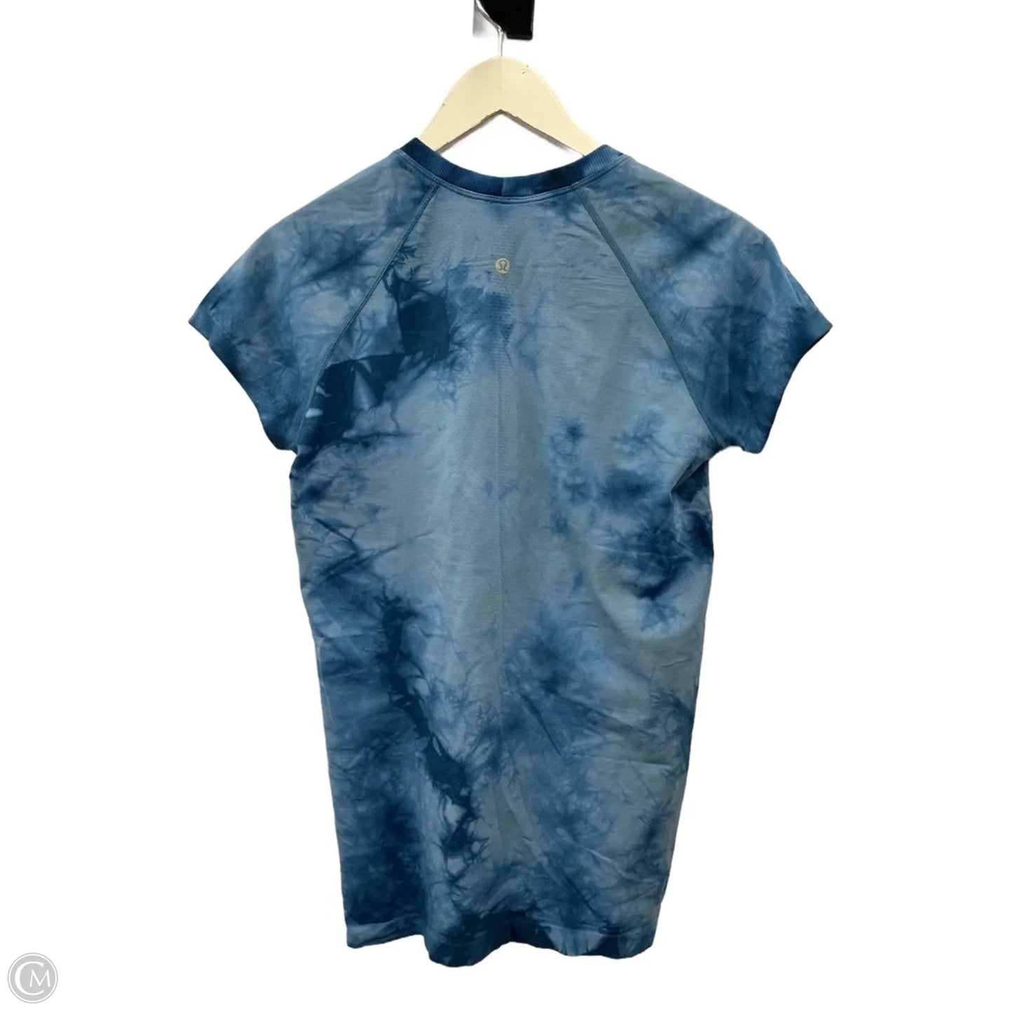 Athletic Top Short Sleeve By Lululemon In Blue, Size: M