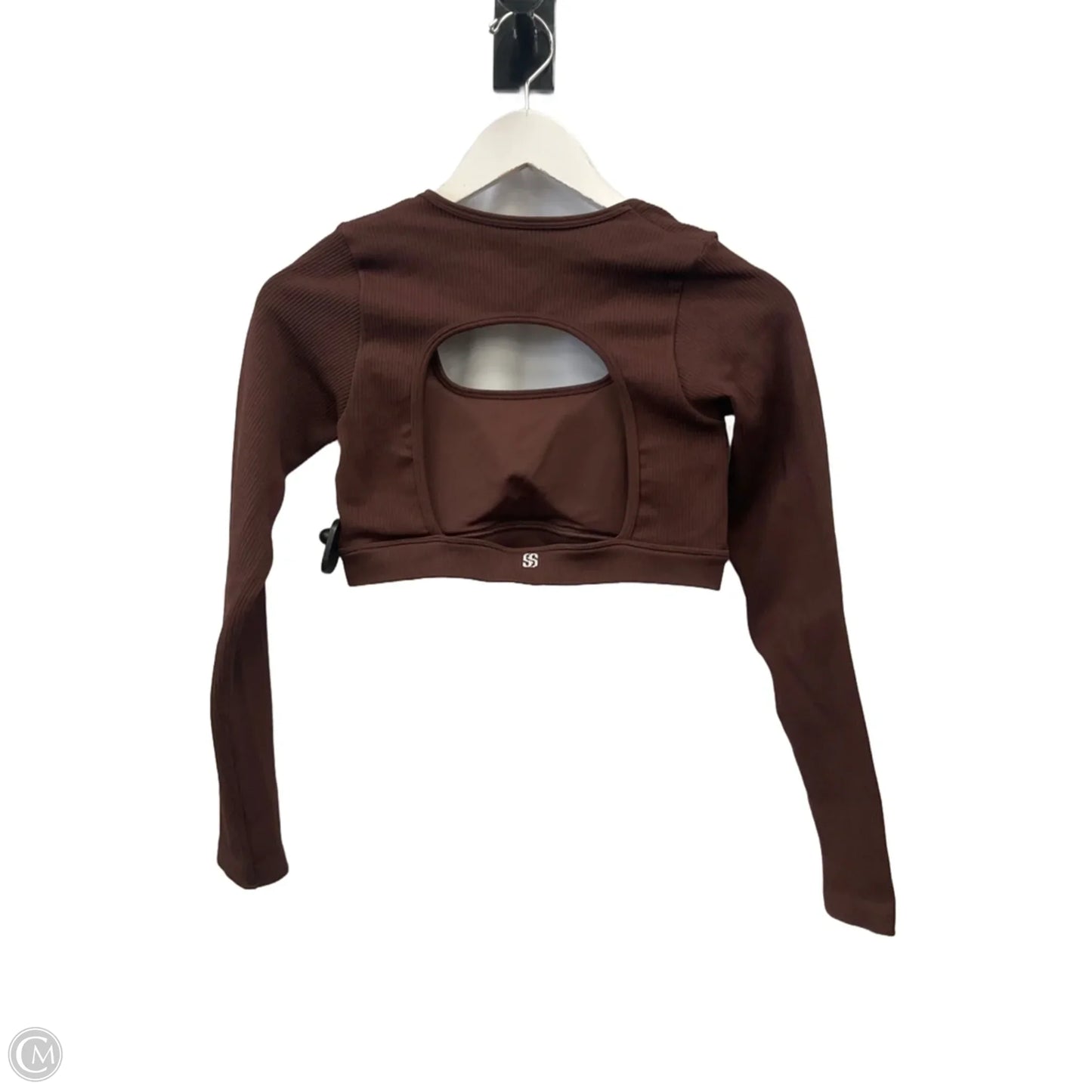 Athletic Top Long Sleeve Crewneck By Cme In Brown, Size: M