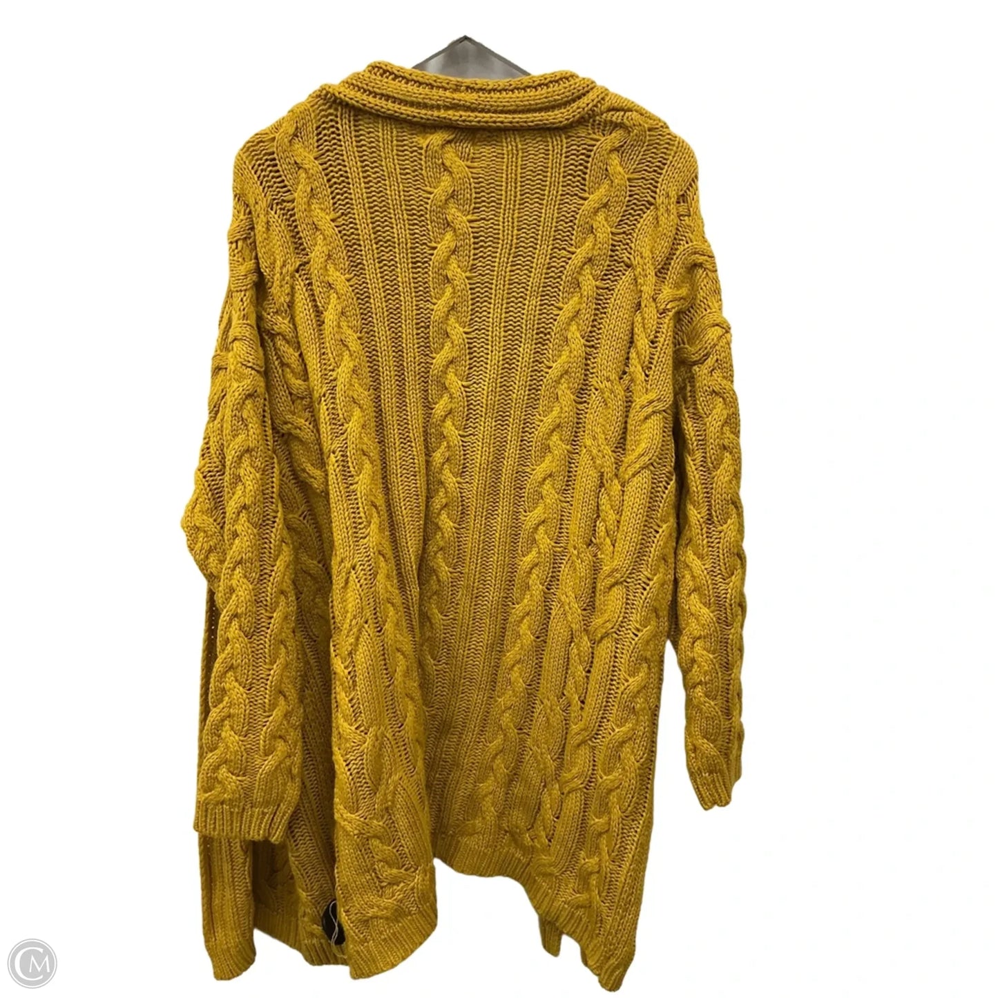 Sweater Cardigan By Clothes Mentor In Yellow, Size: 2x
