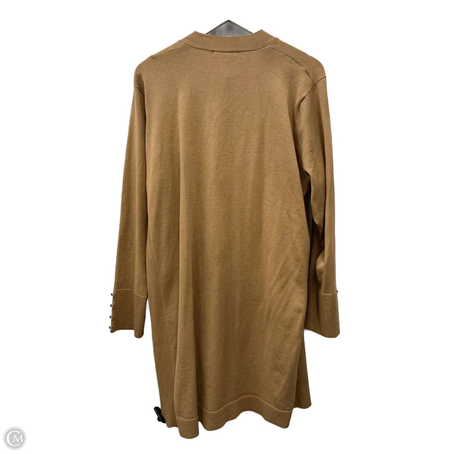 Sweater Cardigan By Clothes Mentor In Tan, Size: 2x