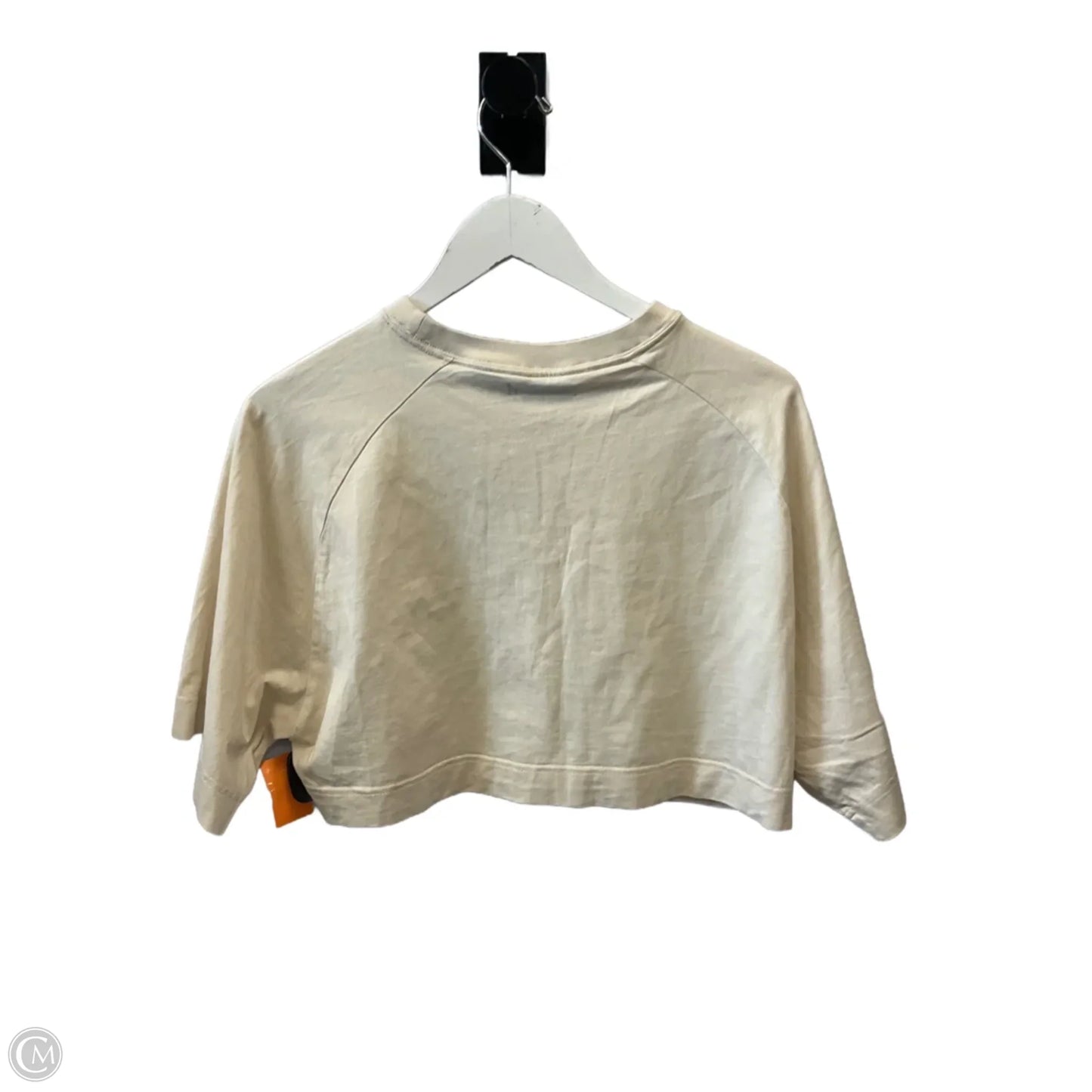 Athletic Top Short Sleeve By Calvin Klein Performance In Cream, Size: S