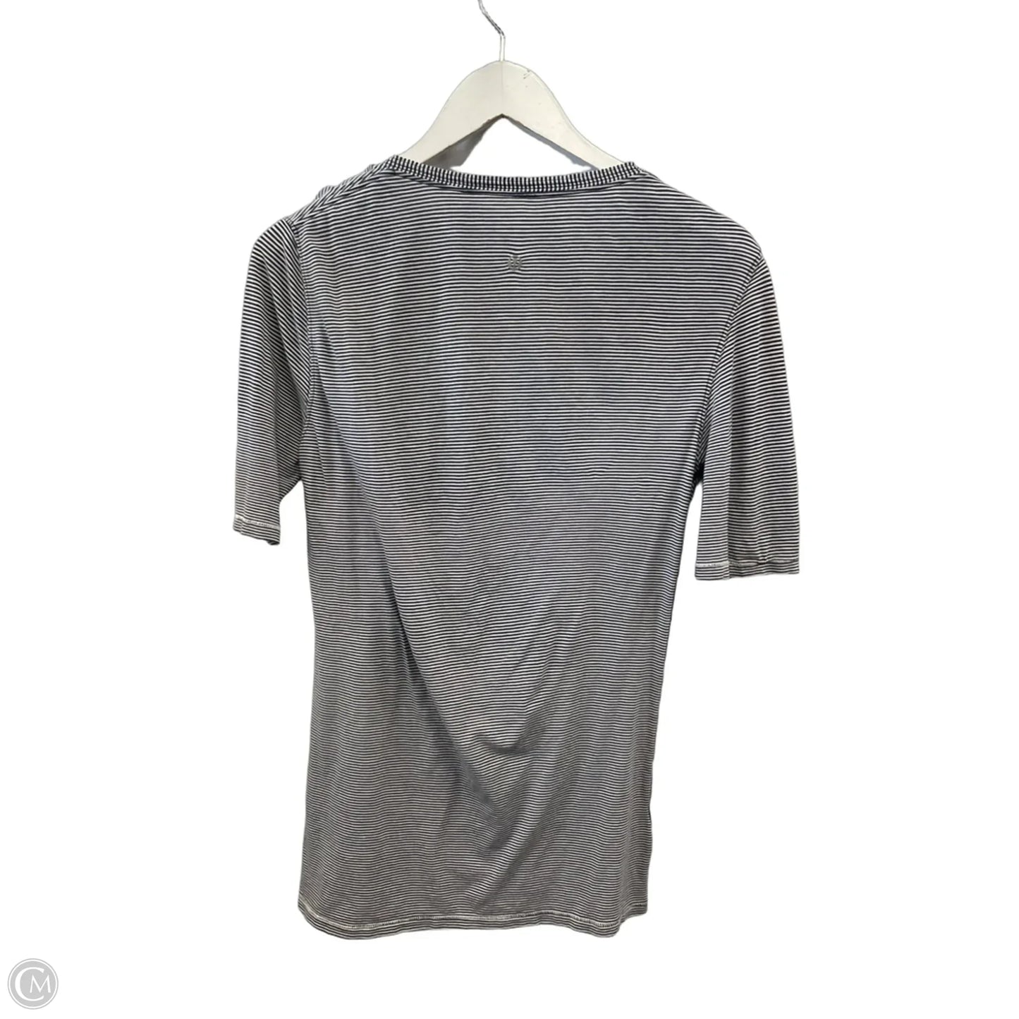 Athletic Top Short Sleeve By Lululemon In Blue & White, Size: M