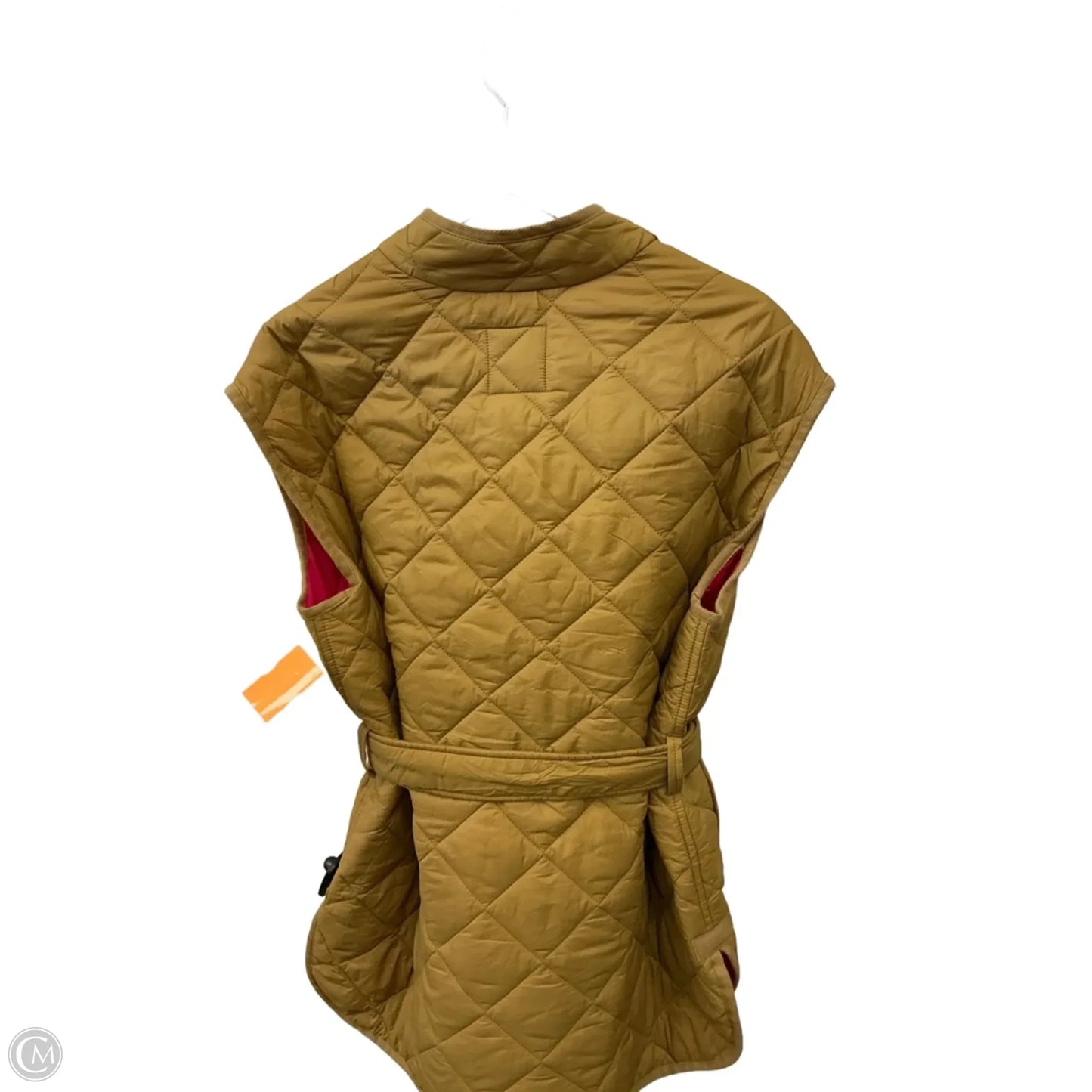 Vest Puffer & Quilted By Free Assembly In Tan, Size: L