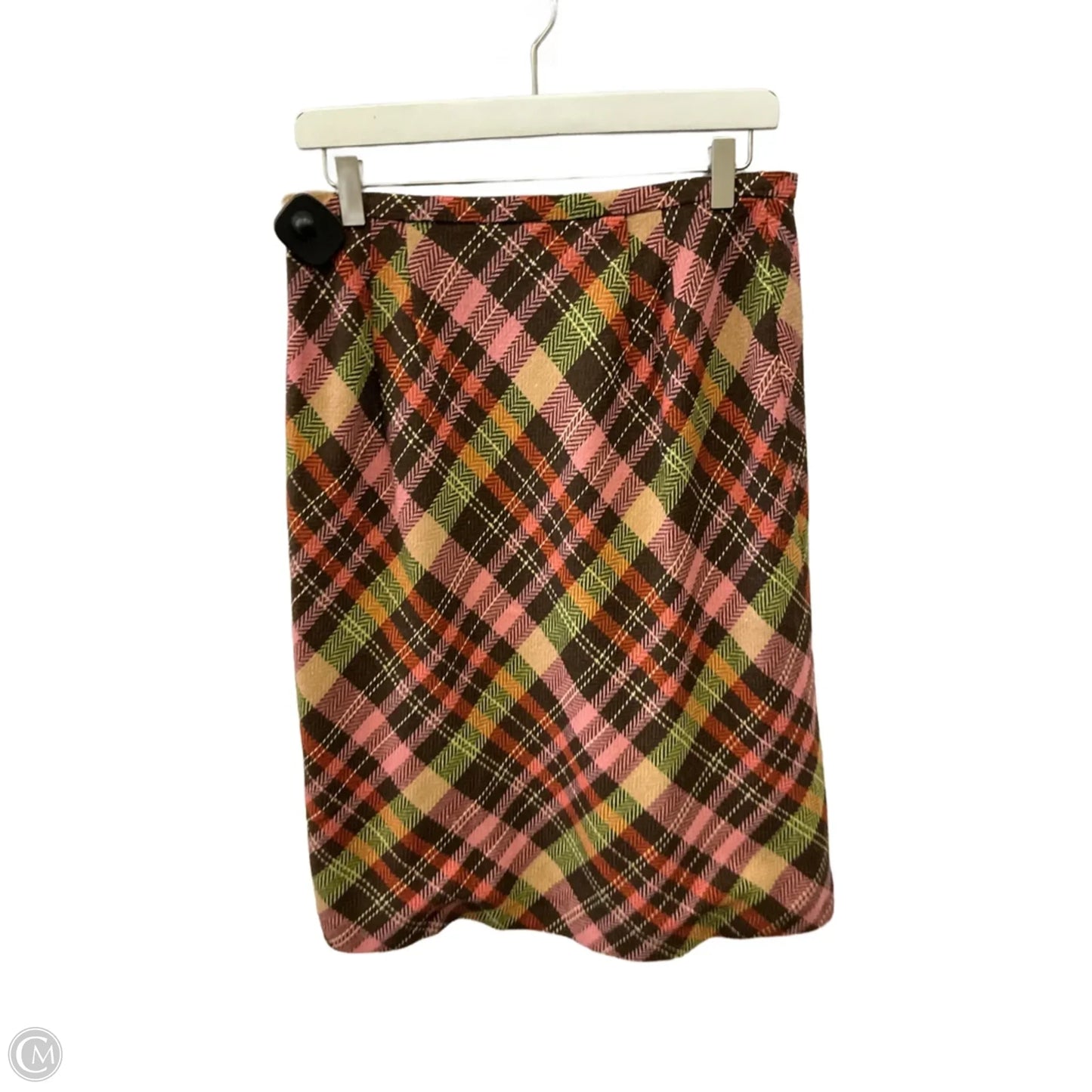 Skirt Midi By Loft In Brown & Pink, Size: 8
