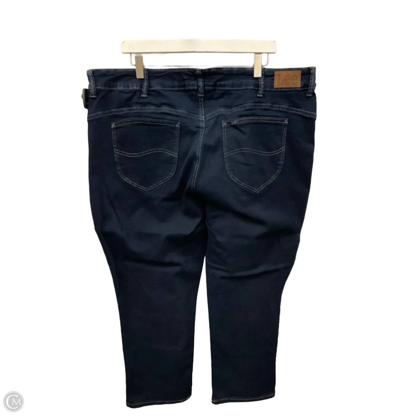 Jeans Cropped By Lee In Blue Denim, Size: 22