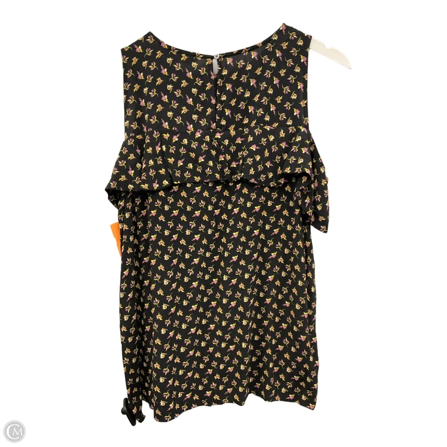Top Sleeveless By Loft In Black & Purple, Size: S