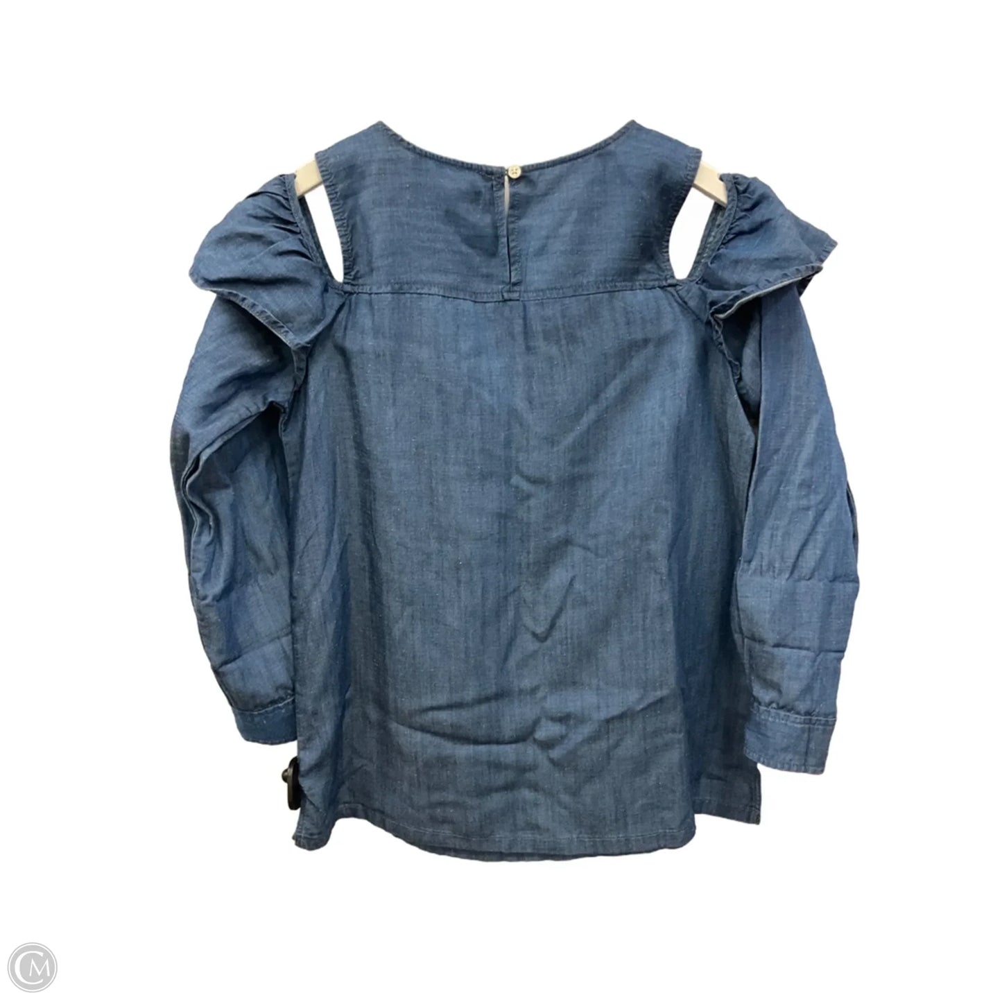 Top Long Sleeve By Loft In Blue Denim, Size: S
