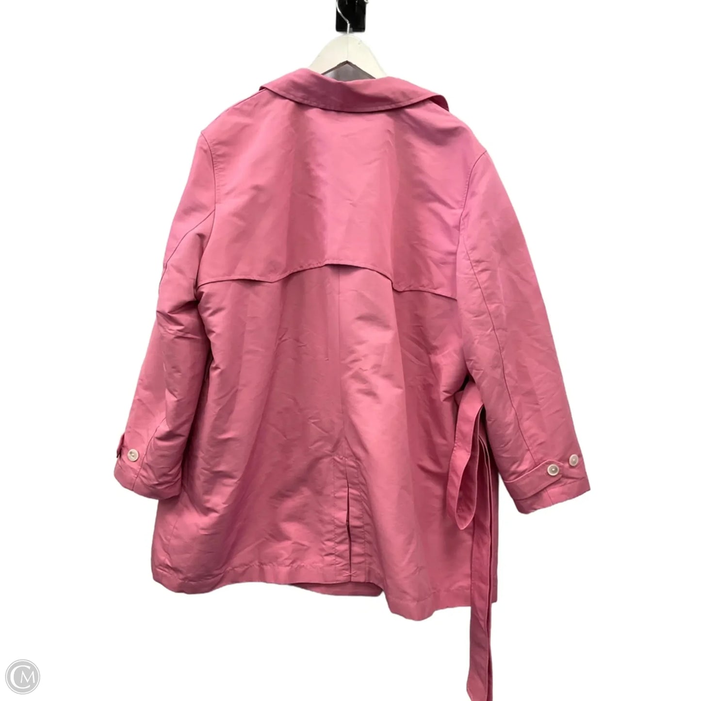 Coat Trench Coat By Lauren By Ralph Lauren In Pink, Size: 3x