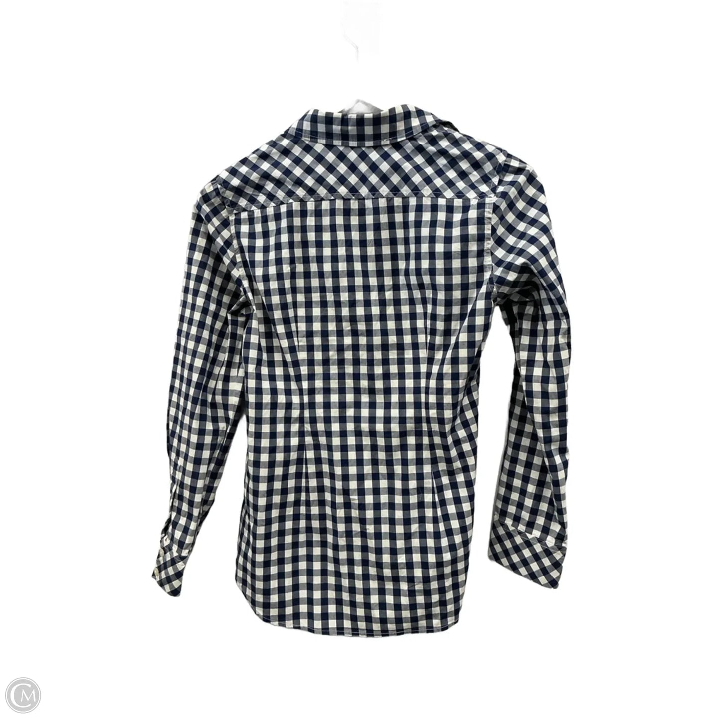 Top Long Sleeve By Vineyard Vines In Blue & White, Size: Xs
