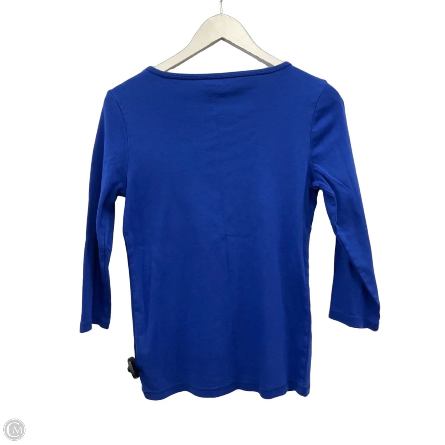Top 3/4 Sleeve Basic By Jones New York In Blue, Size: M
