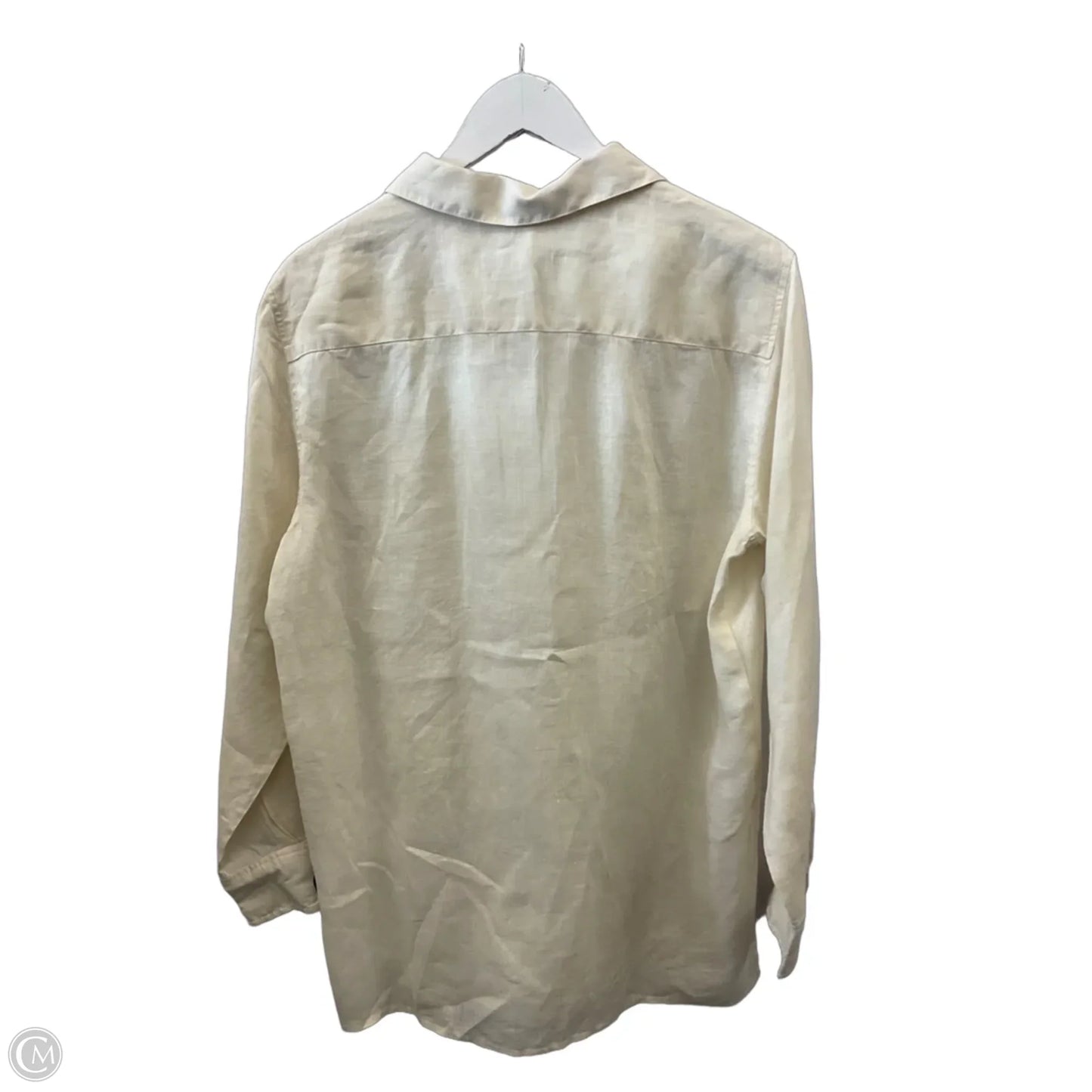 Top Long Sleeve By Jones New York In Cream, Size: L