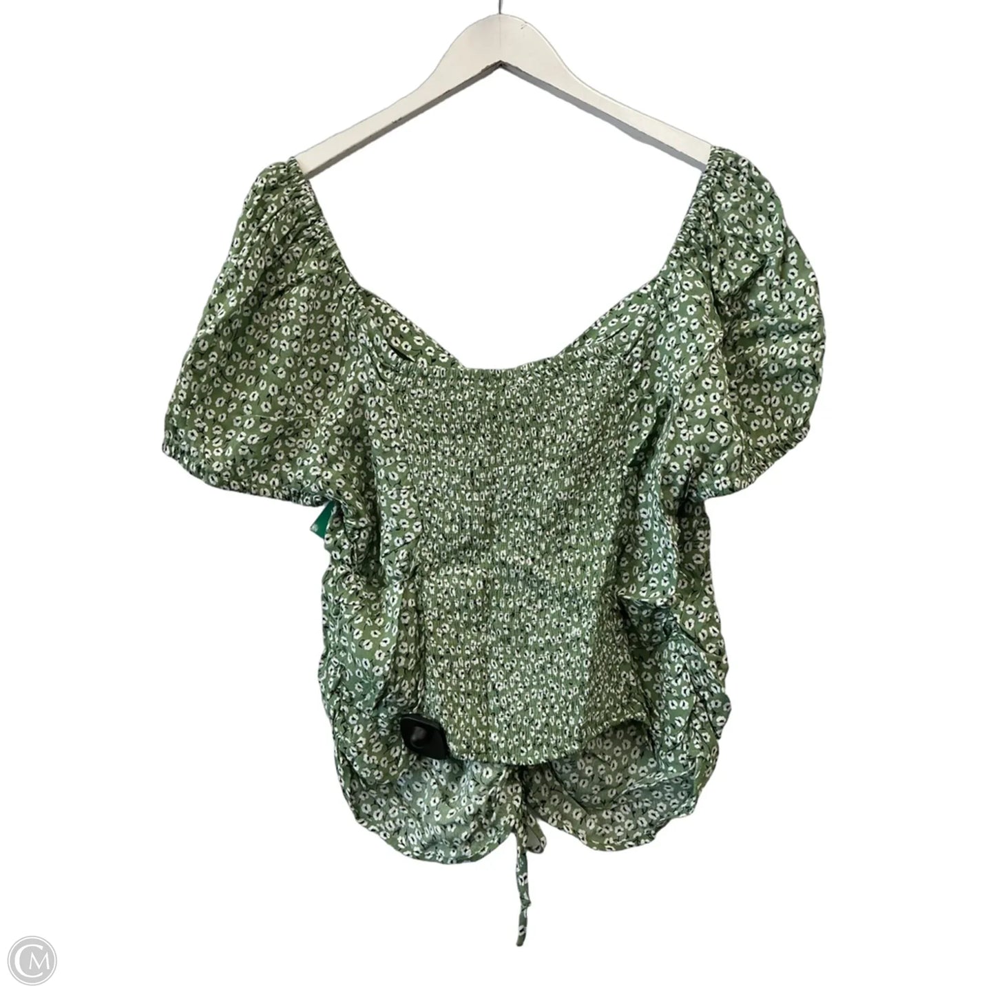 Top Short Sleeve By H&m In Green, Size: Xl