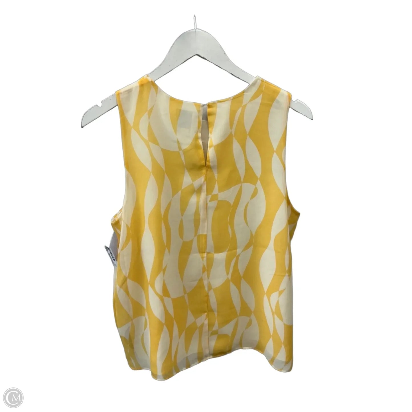 Top Sleeveless By Calvin Klein In Yellow, Size: S