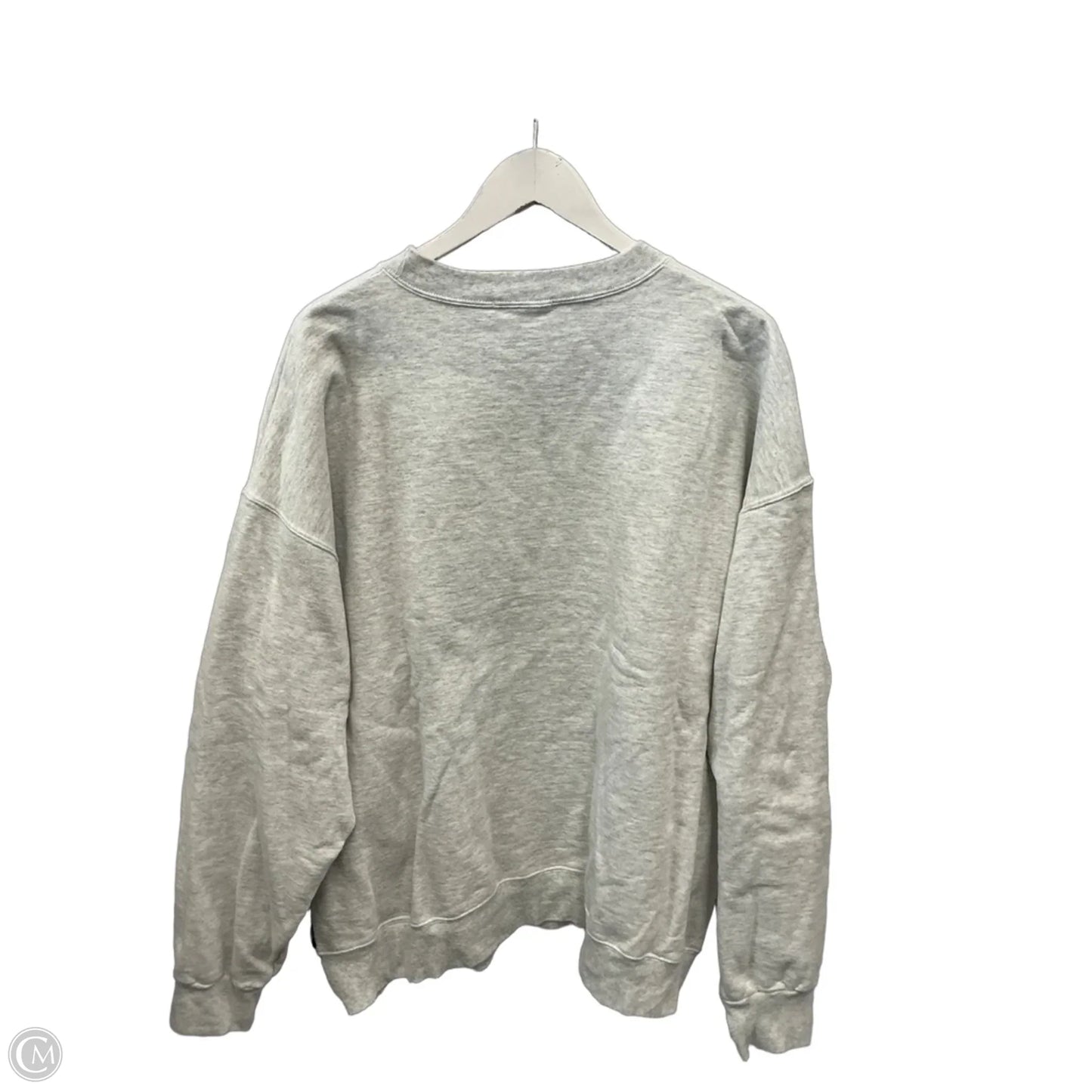 Sweatshirt Crewneck By Clothes Mentor In Grey, Size: Xl