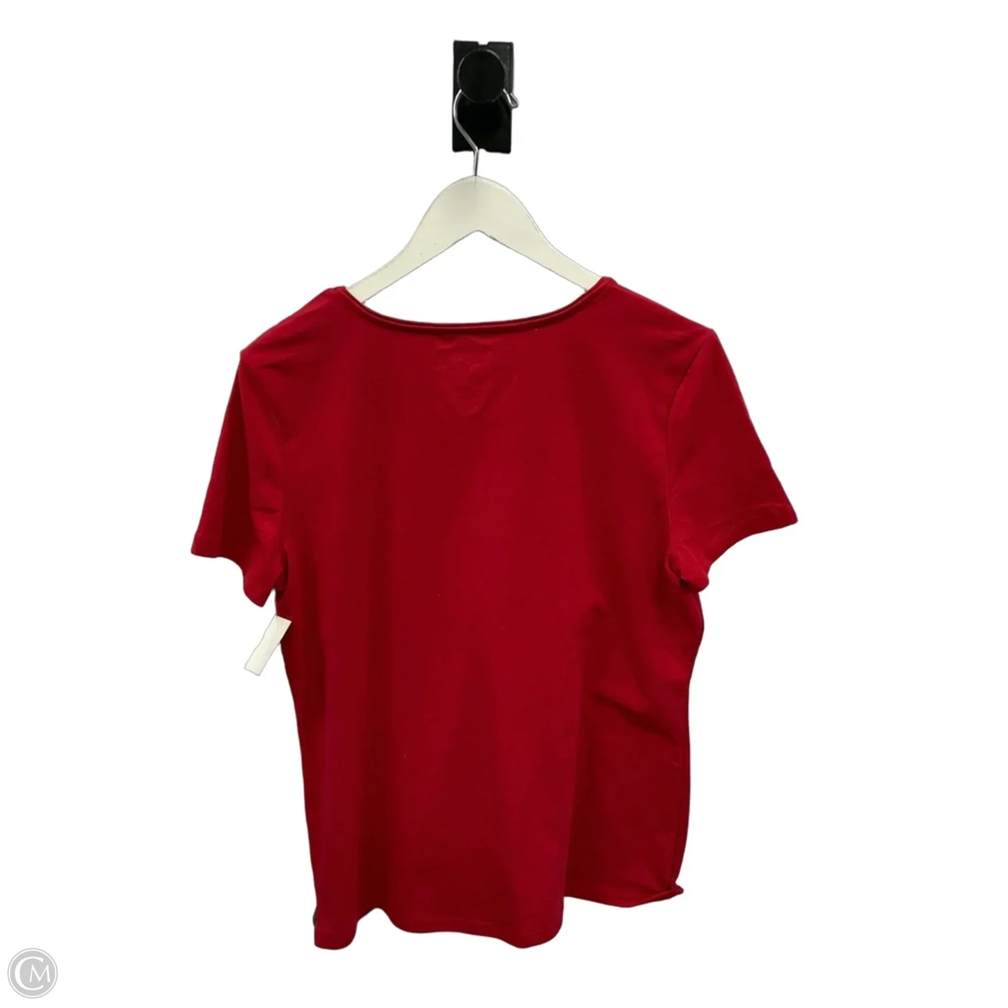 Top Short Sleeve By Rebecca Malone In Red, Size: L