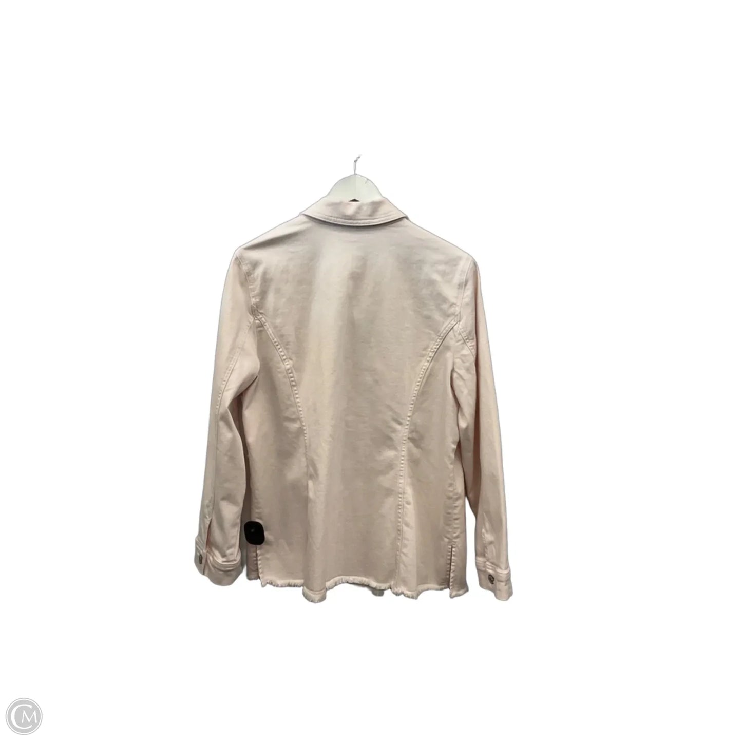Jacket Denim By Chicos In Pink Denim, Size: 1x