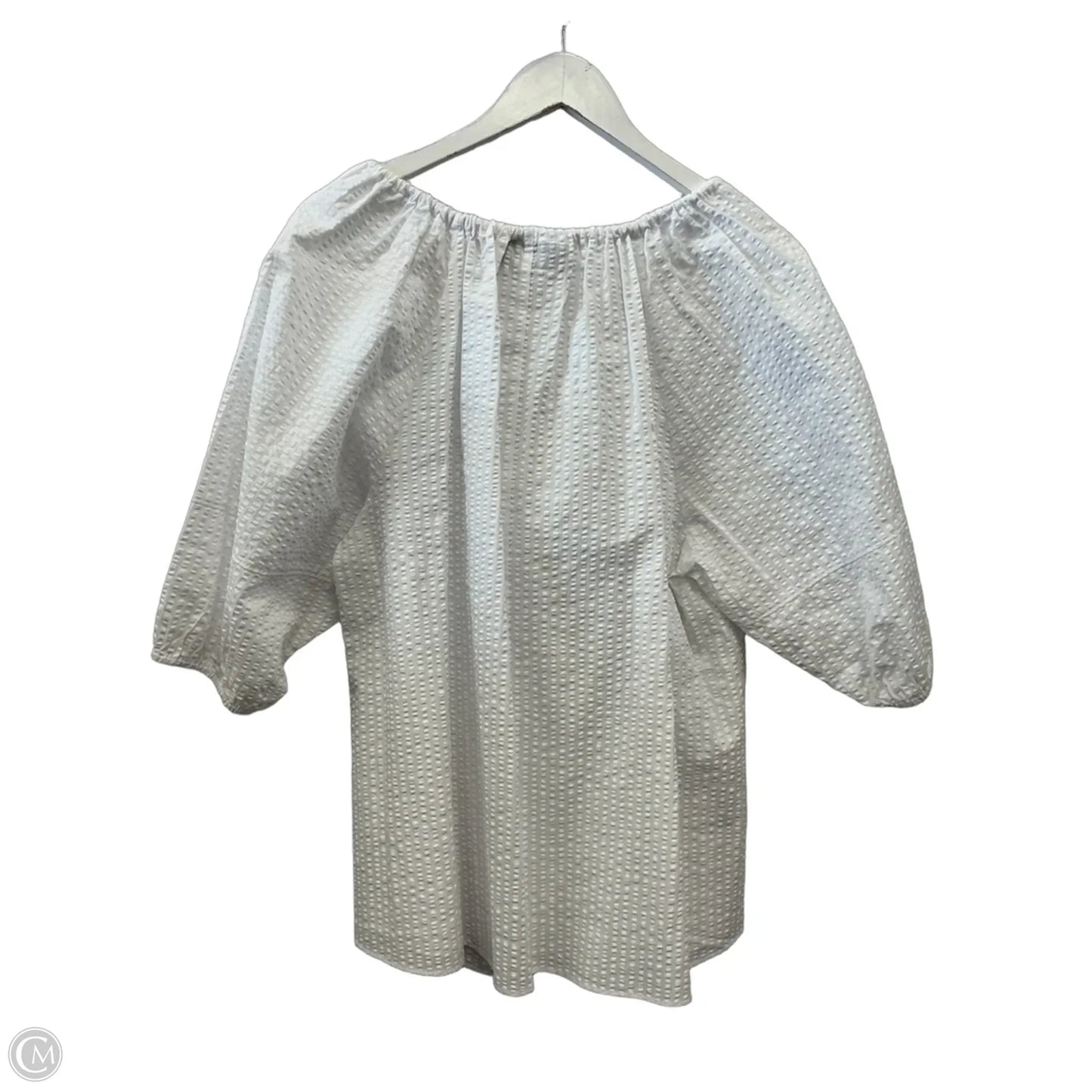 Top Short Sleeve By Lane Bryant In White, Size: Xl