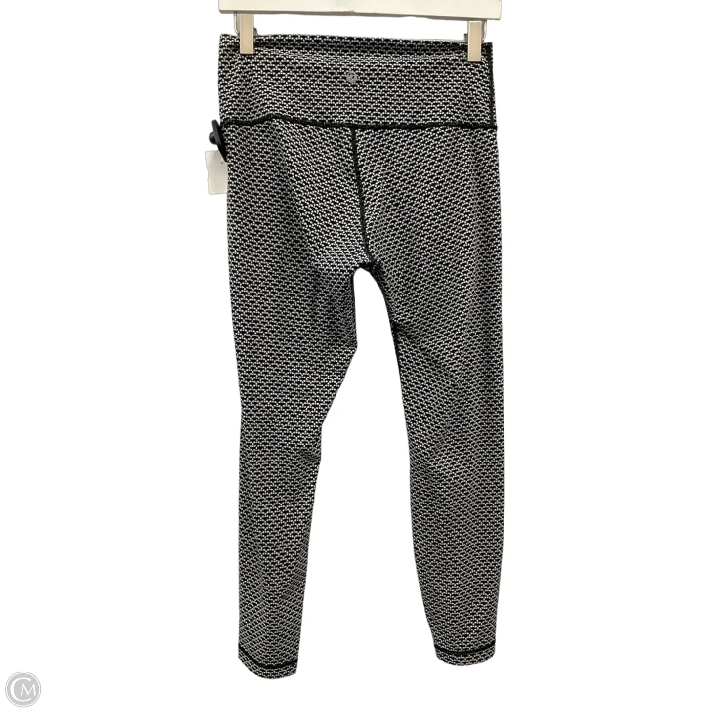 Athletic Leggings By Lululemon In Black & White, Size: M