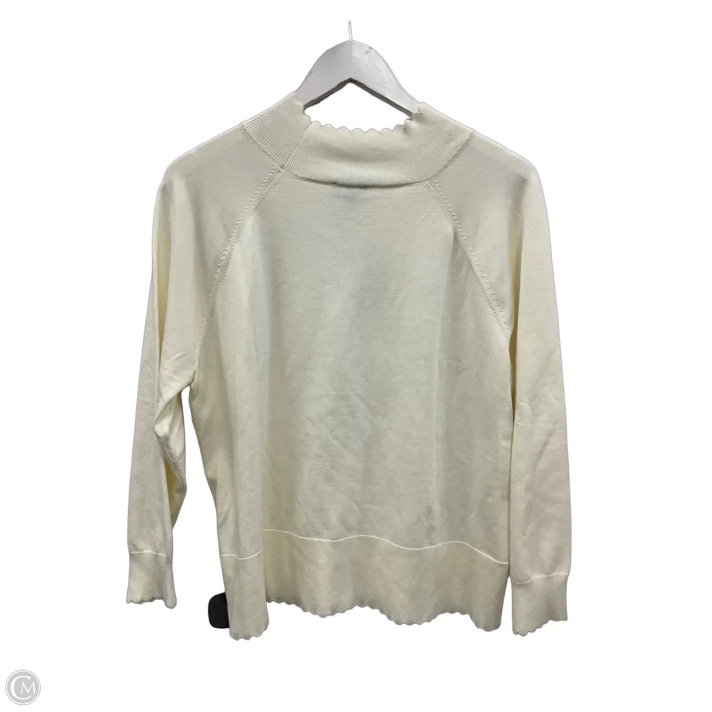 Top 3/4 Sleeve By Talbots In Cream, Size: Xl