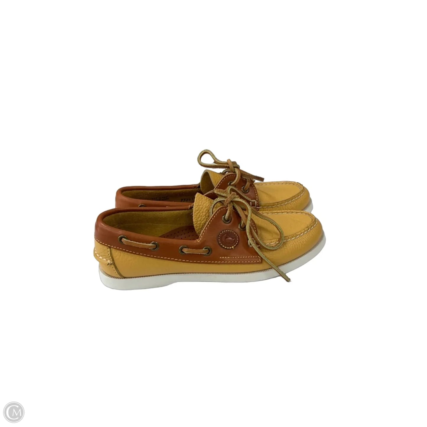 Shoes Designer By Dooney And Bourke In Brown & Yellow, Size: 6