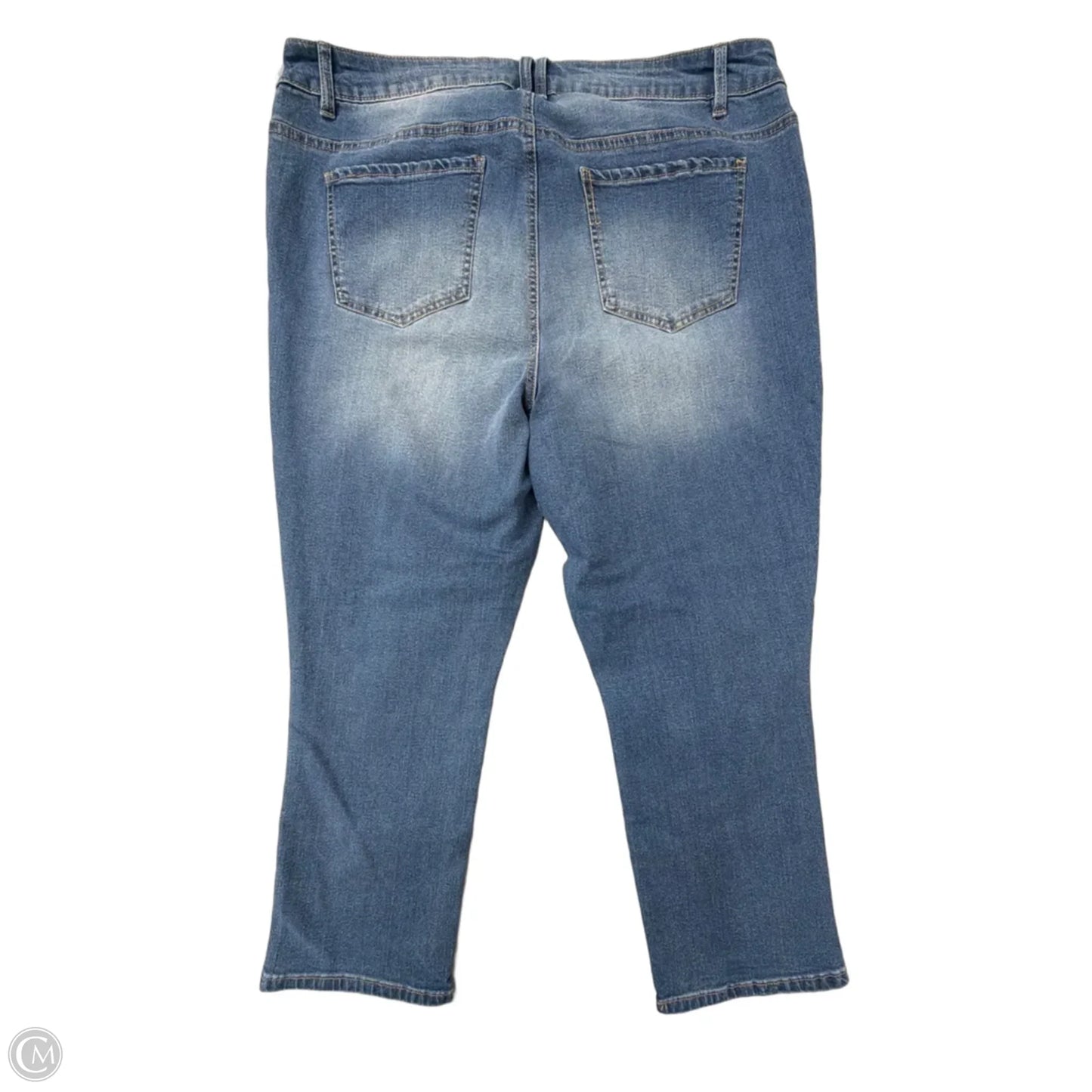 Jeans Straight By D Jeans In Blue Denim, Size: 22