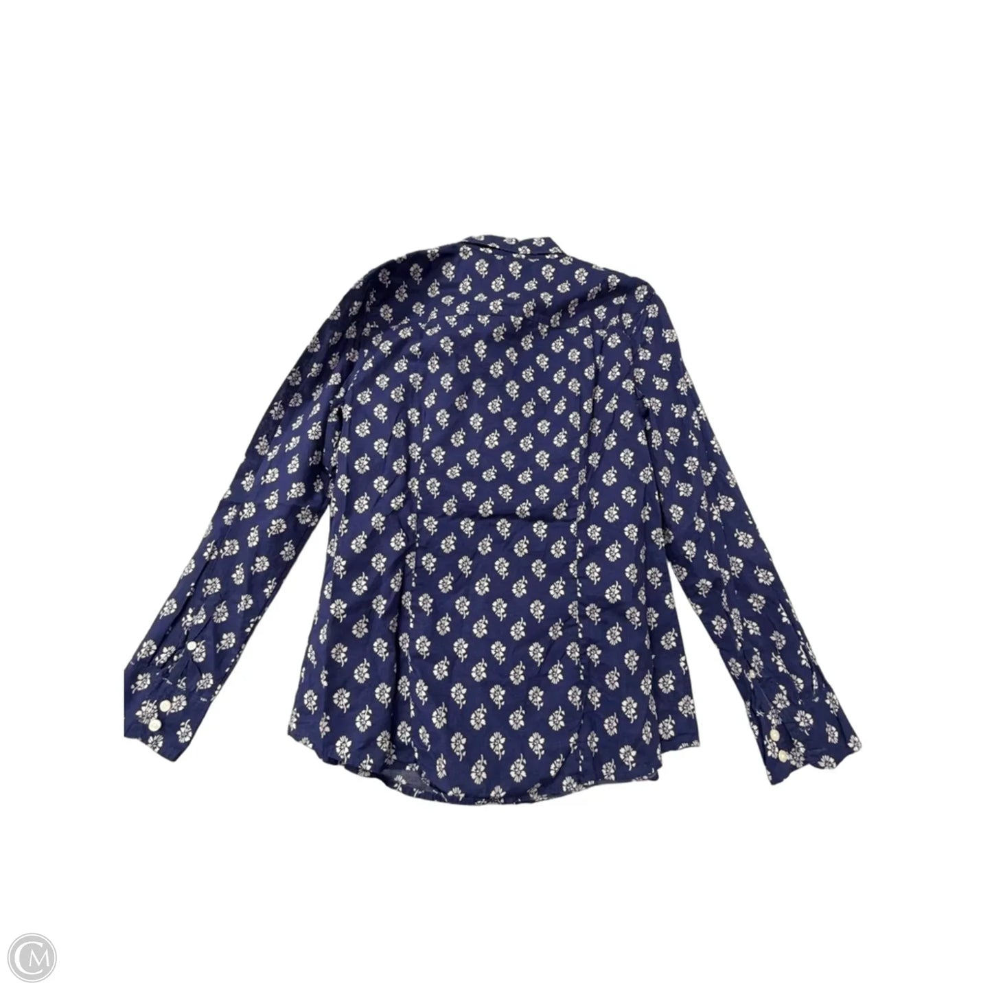 Top Long Sleeve By J. Crew In Blue & White, Size: S