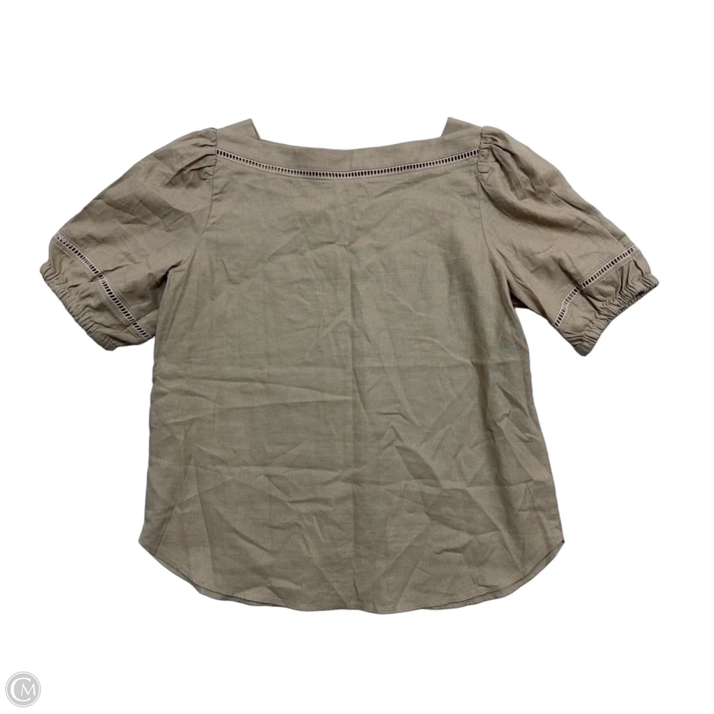 Top Short Sleeve By Ann Taylor In Brown, Size: M