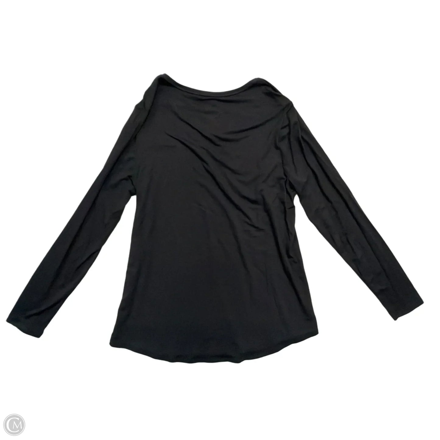 Top Long Sleeve Basic By Apt 9 In Black, Size: L