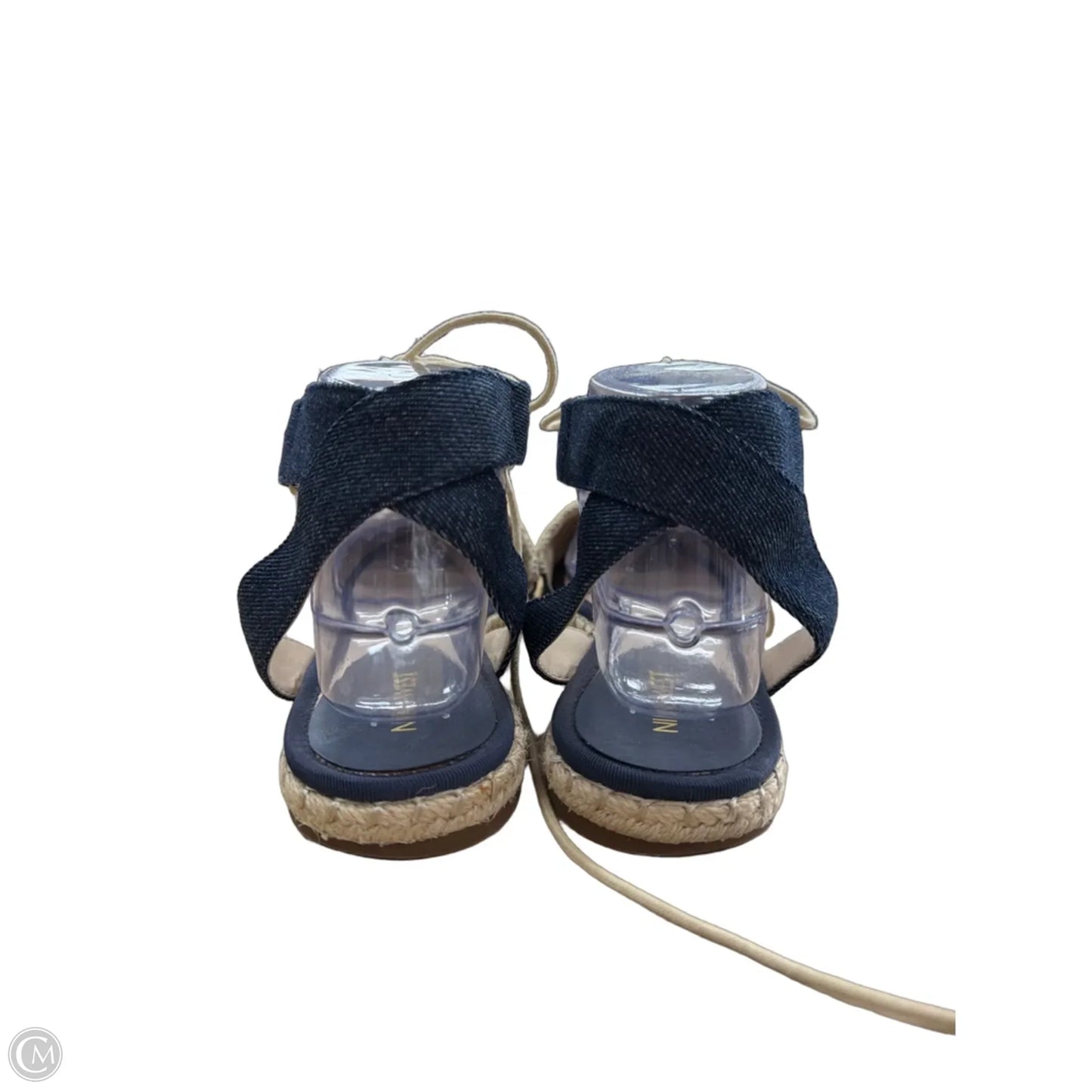 Sandals Flats By Nine West In Blue Denim, Size: 8.5