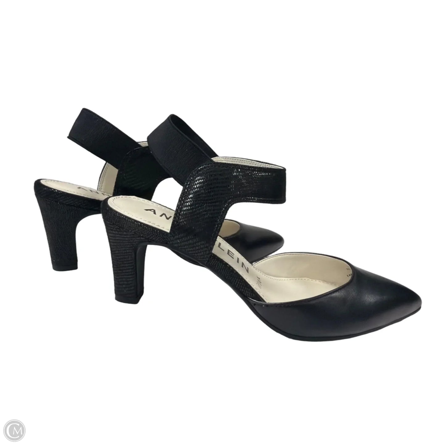 Sandals Heels Kitten By Anne Klein In Black, Size: 6.5